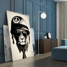 Office Warfare by Hidden Moves on GIANT ART - yellow contemporary