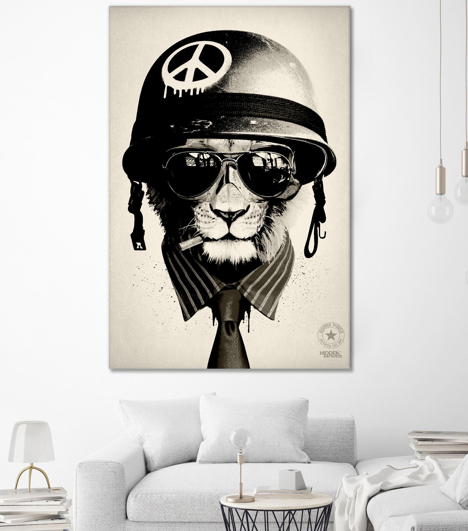 Office Warfare by Hidden Moves on GIANT ART - yellow contemporary