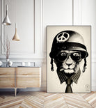 Office Warfare by Hidden Moves on GIANT ART - yellow contemporary