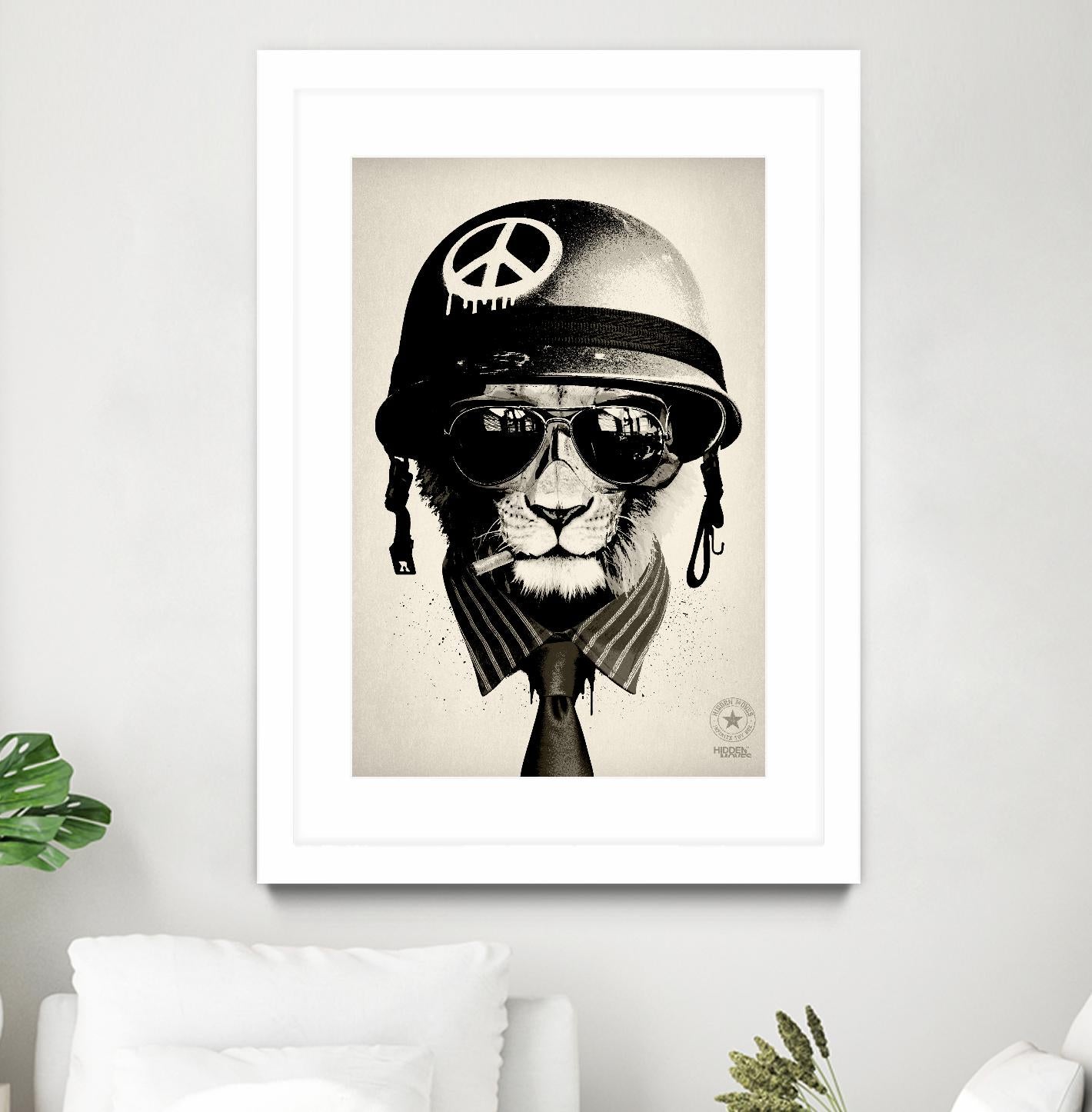 Office Warfare by Hidden Moves on GIANT ART - yellow contemporary