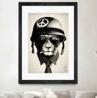 Office Warfare by Hidden Moves on GIANT ART - yellow contemporary