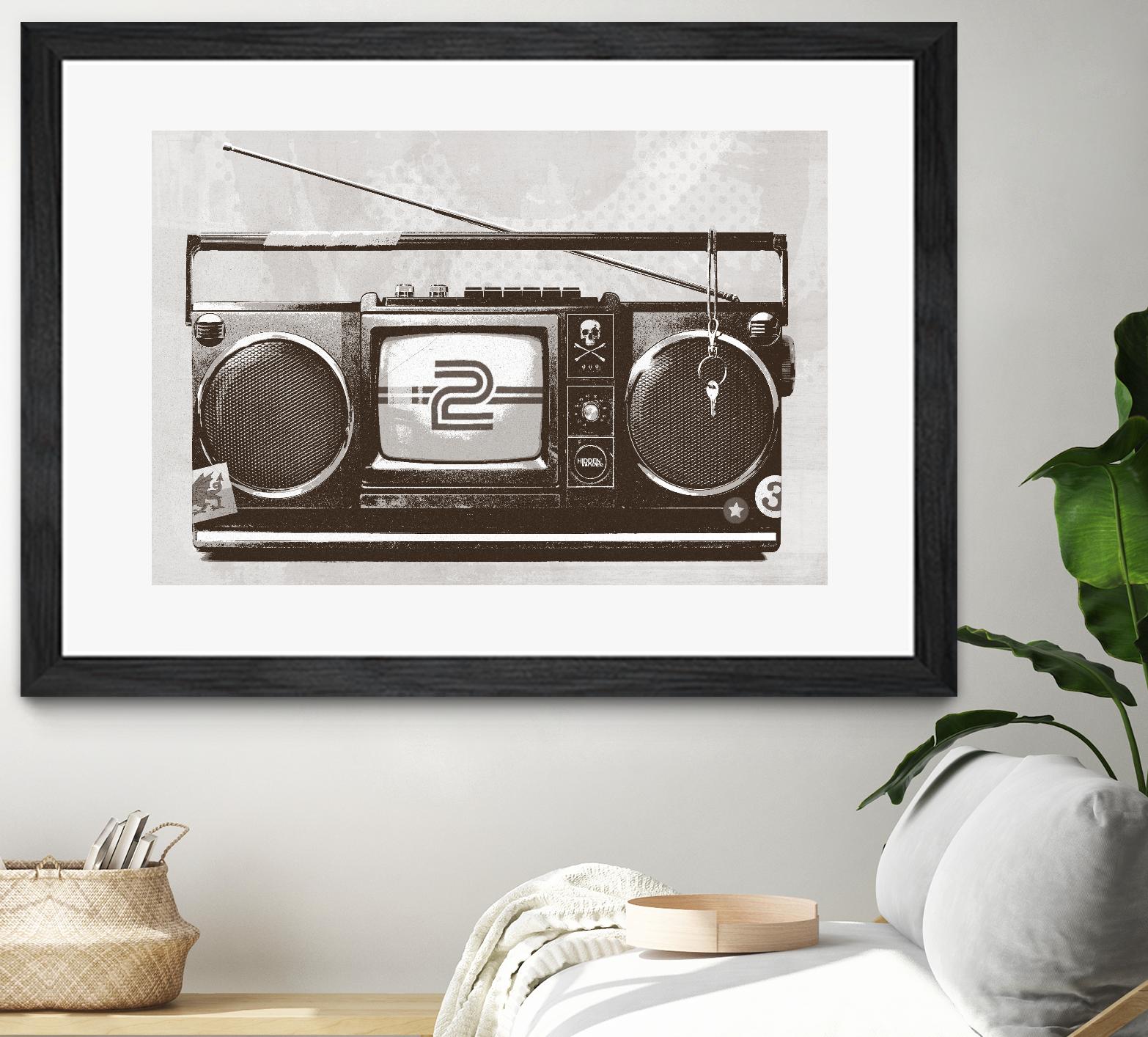 Stereo Broadcast by Hidden Moves on GIANT ART - white contemporary