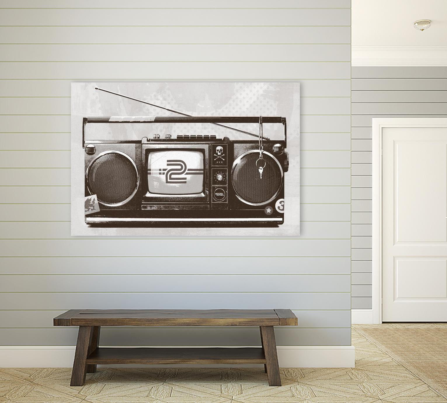 Stereo Broadcast by Hidden Moves on GIANT ART - white contemporary