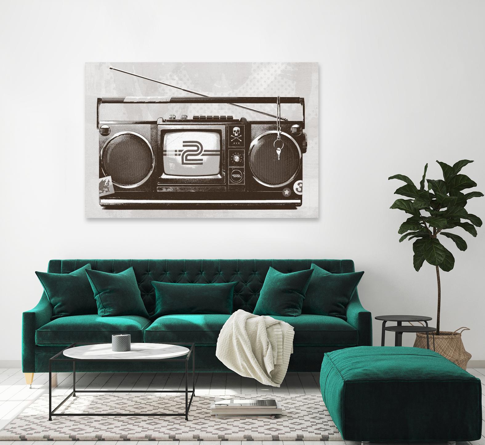 Stereo Broadcast by Hidden Moves on GIANT ART - white contemporary