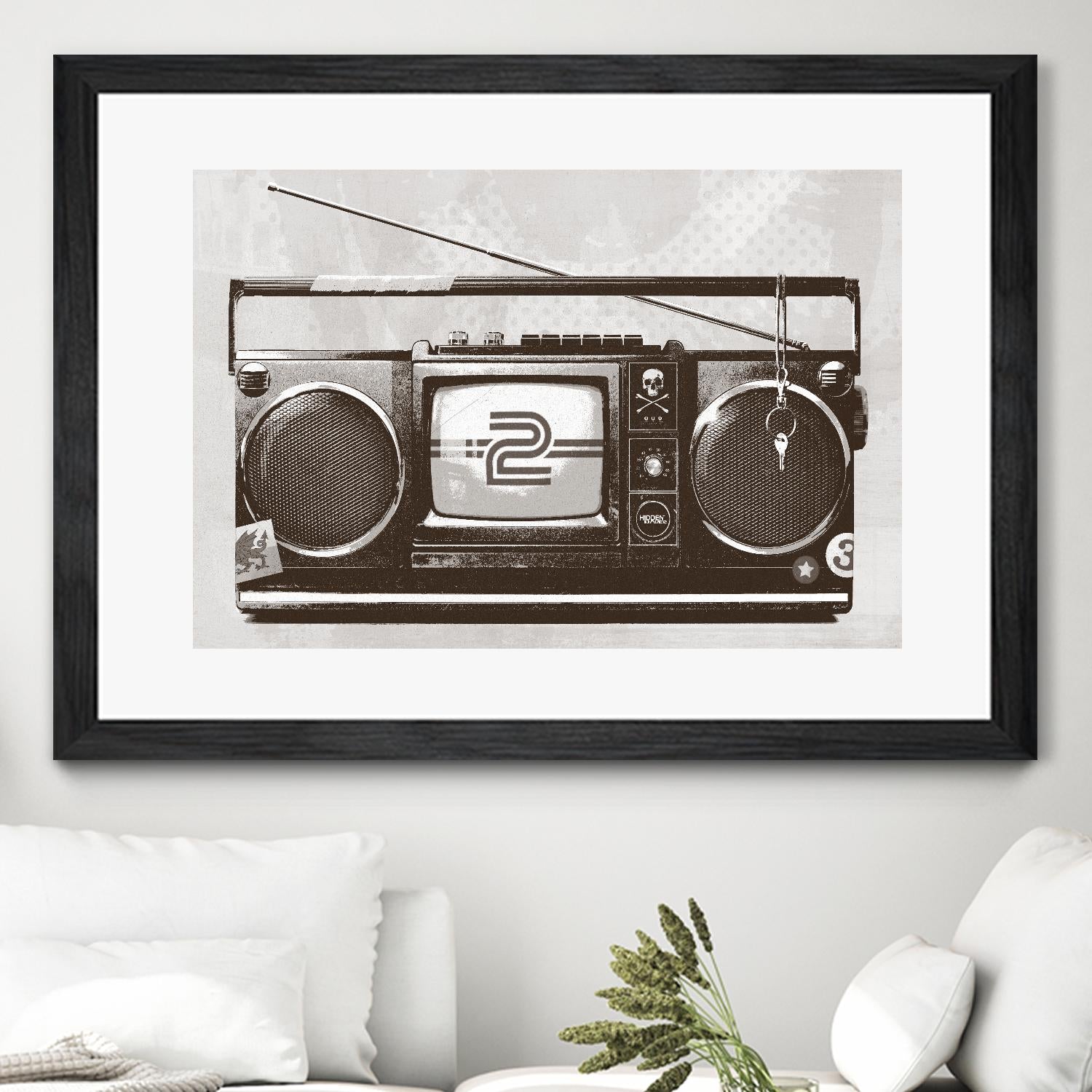 Stereo Broadcast by Hidden Moves on GIANT ART - white contemporary