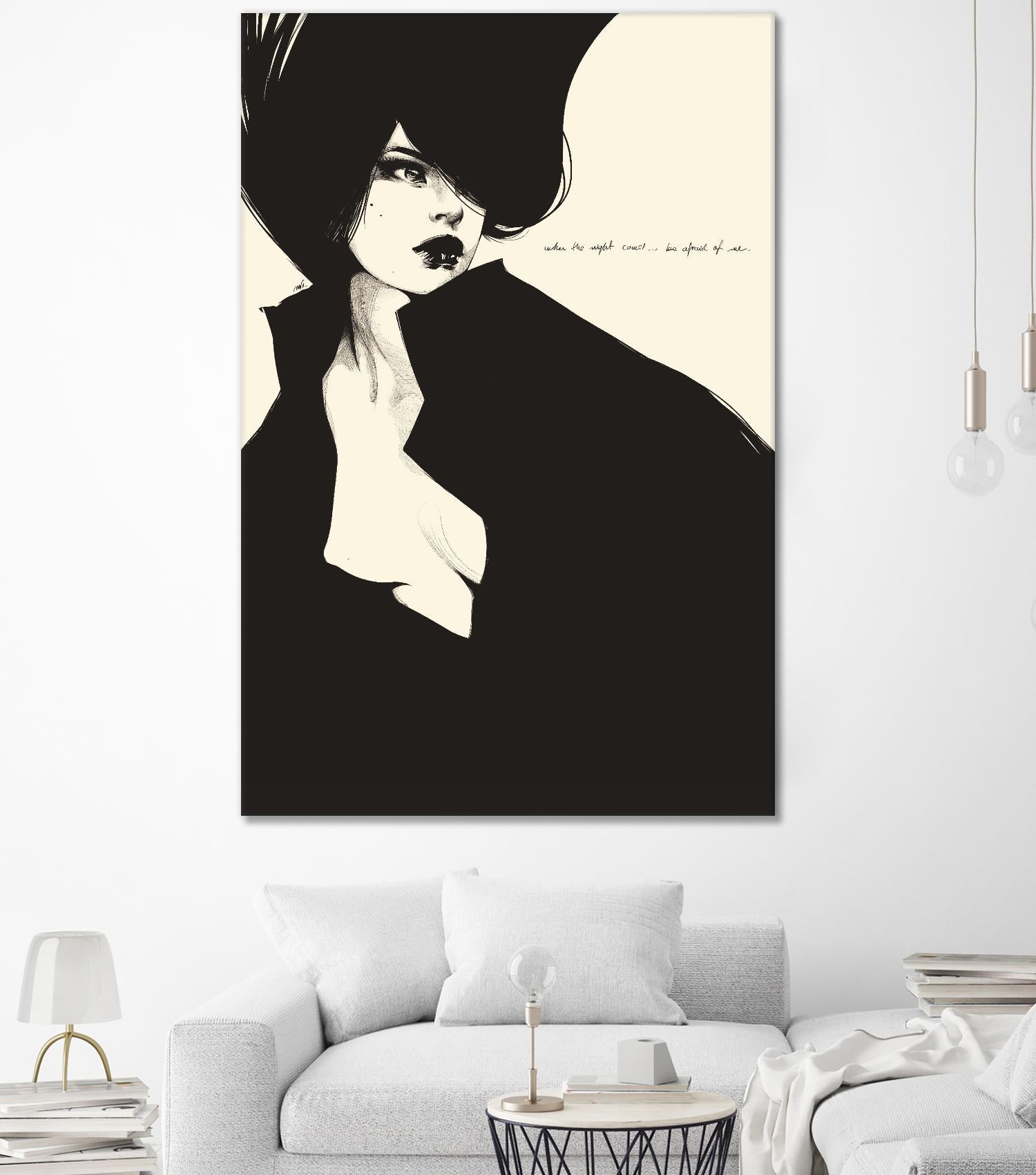 When the night comes by Manuel Rebollo on GIANT ART - yellow men and women