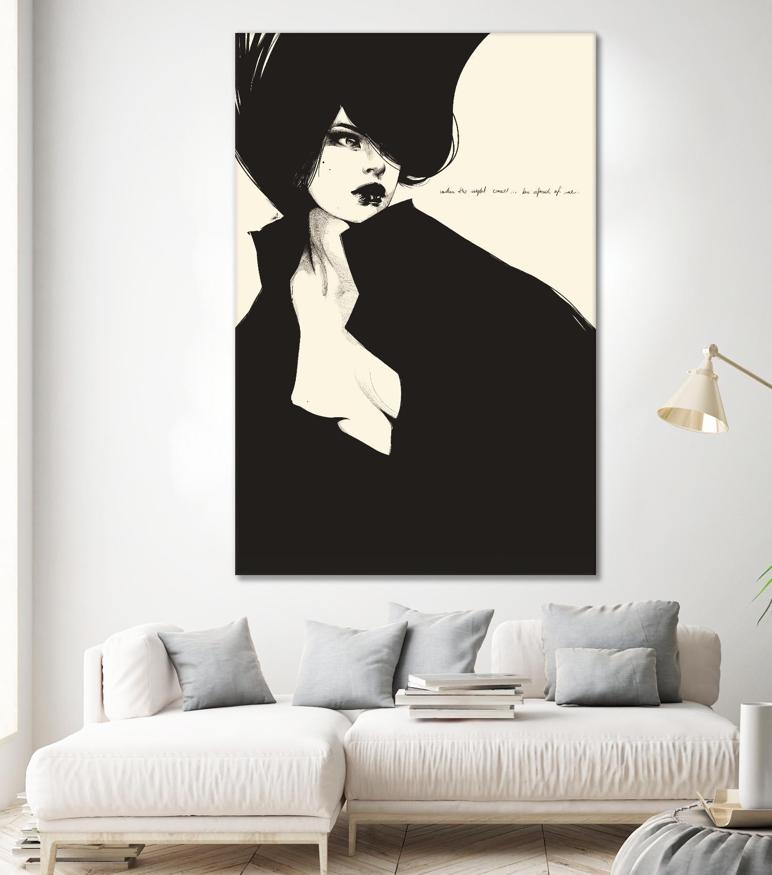 When the night comes by Manuel Rebollo on GIANT ART - yellow men and women