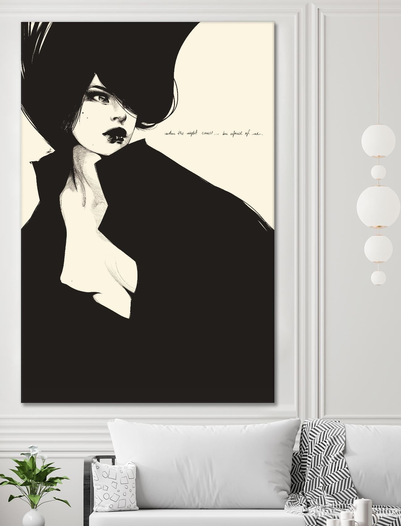 When the night comes by Manuel Rebollo on GIANT ART - yellow men and women