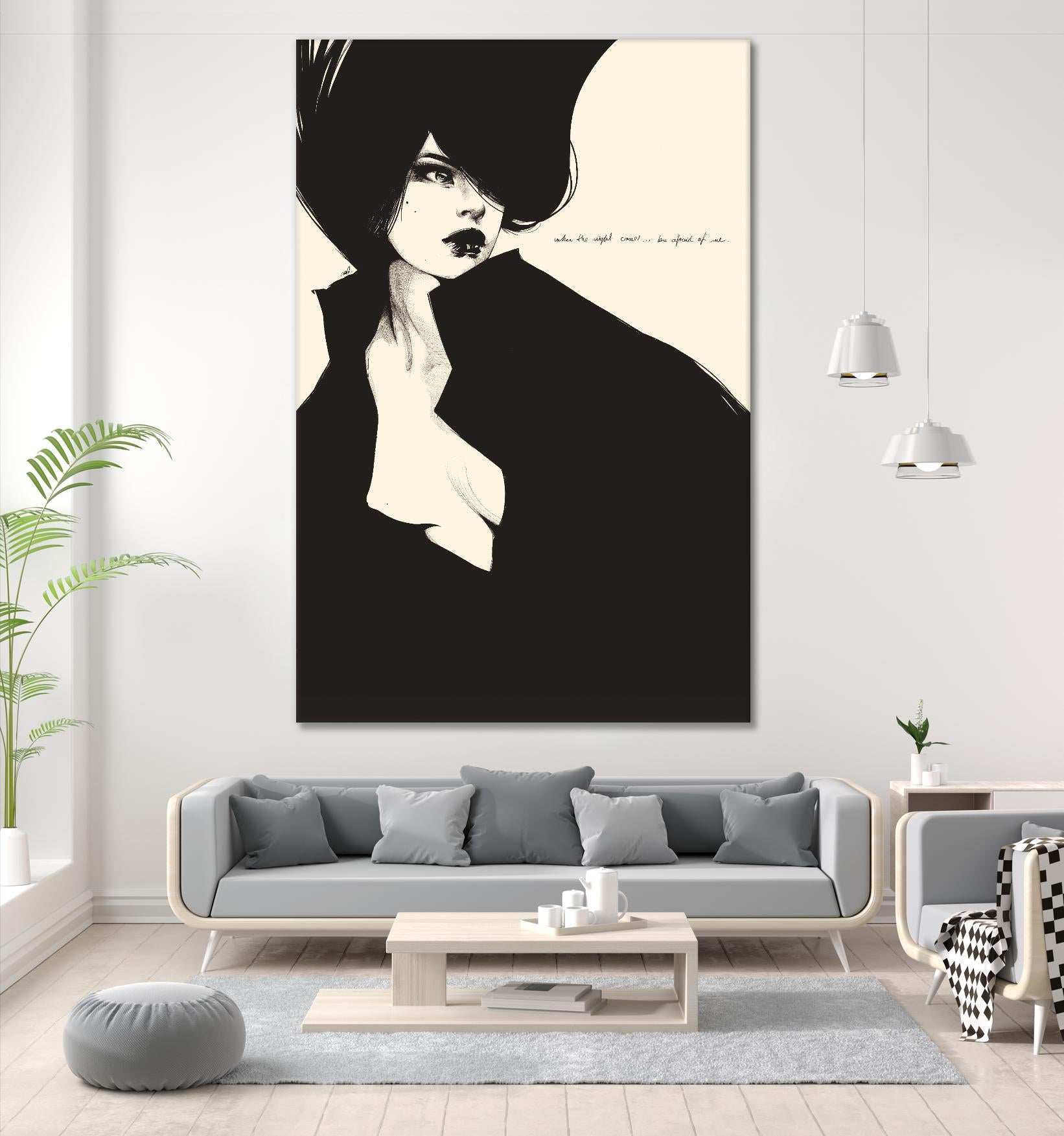 When the night comes by Manuel Rebollo on GIANT ART - yellow men and women