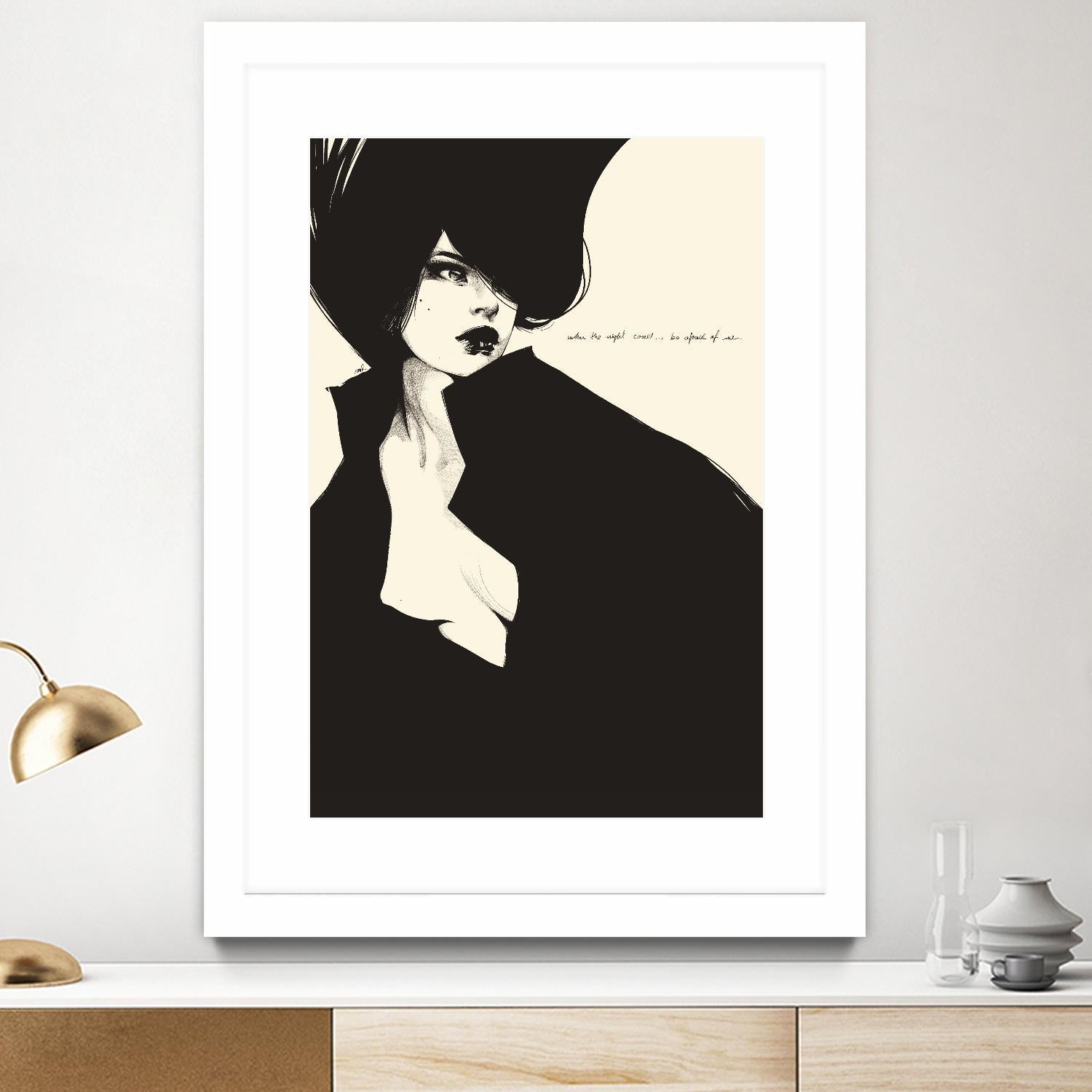 When the night comes by Manuel Rebollo on GIANT ART - yellow men and women