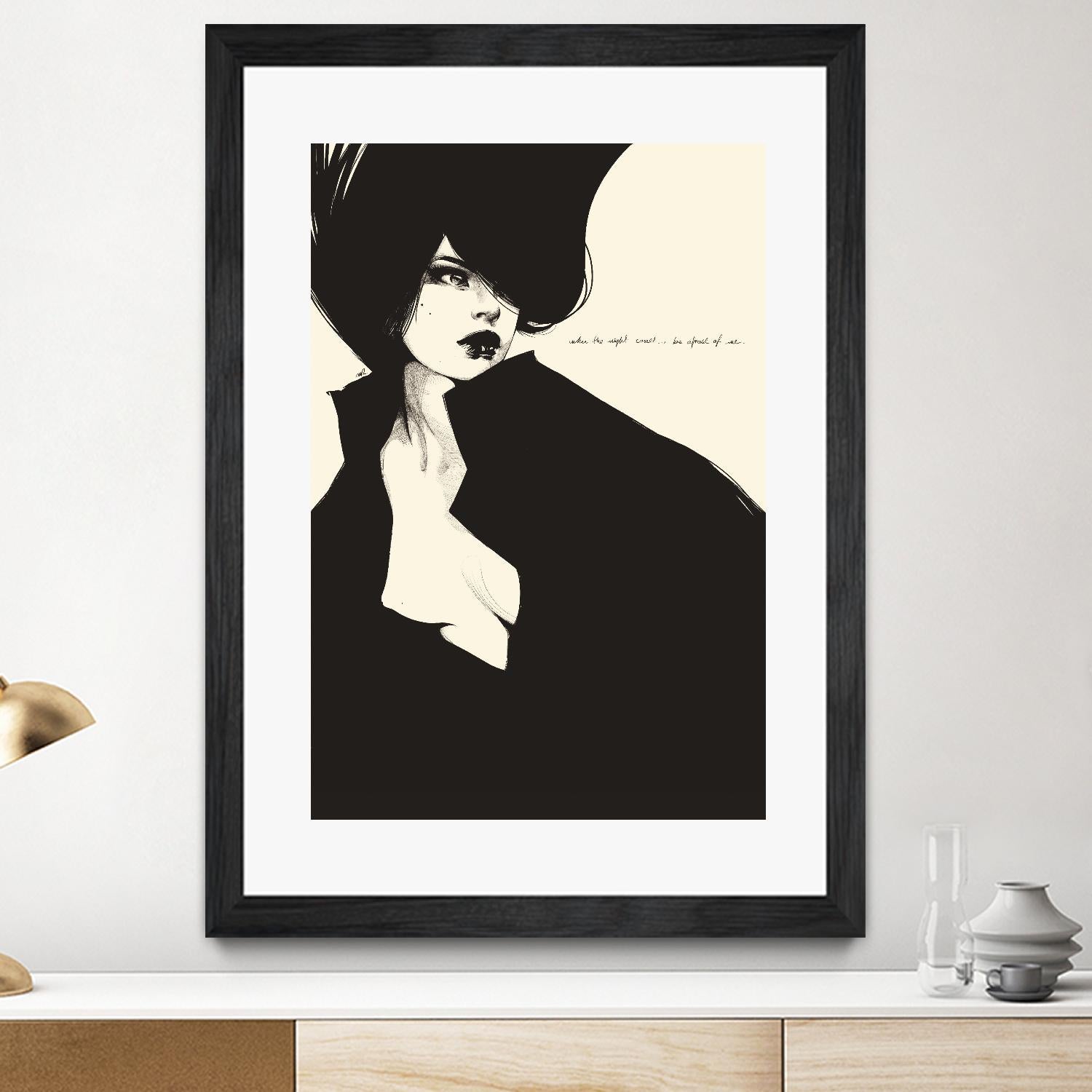 When the night comes by Manuel Rebollo on GIANT ART - yellow men and women