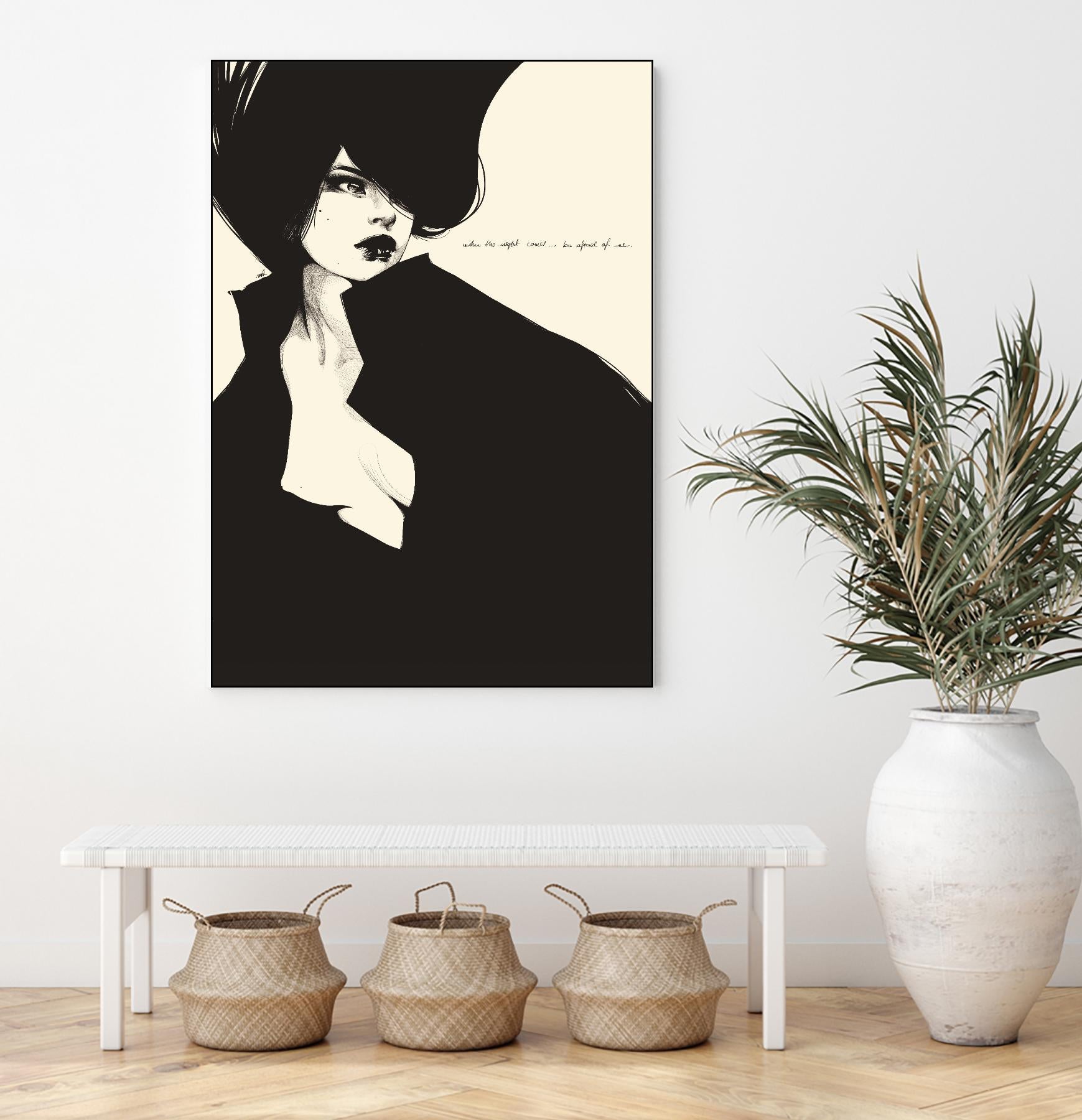 When the night comes by Manuel Rebollo on GIANT ART - yellow men and women