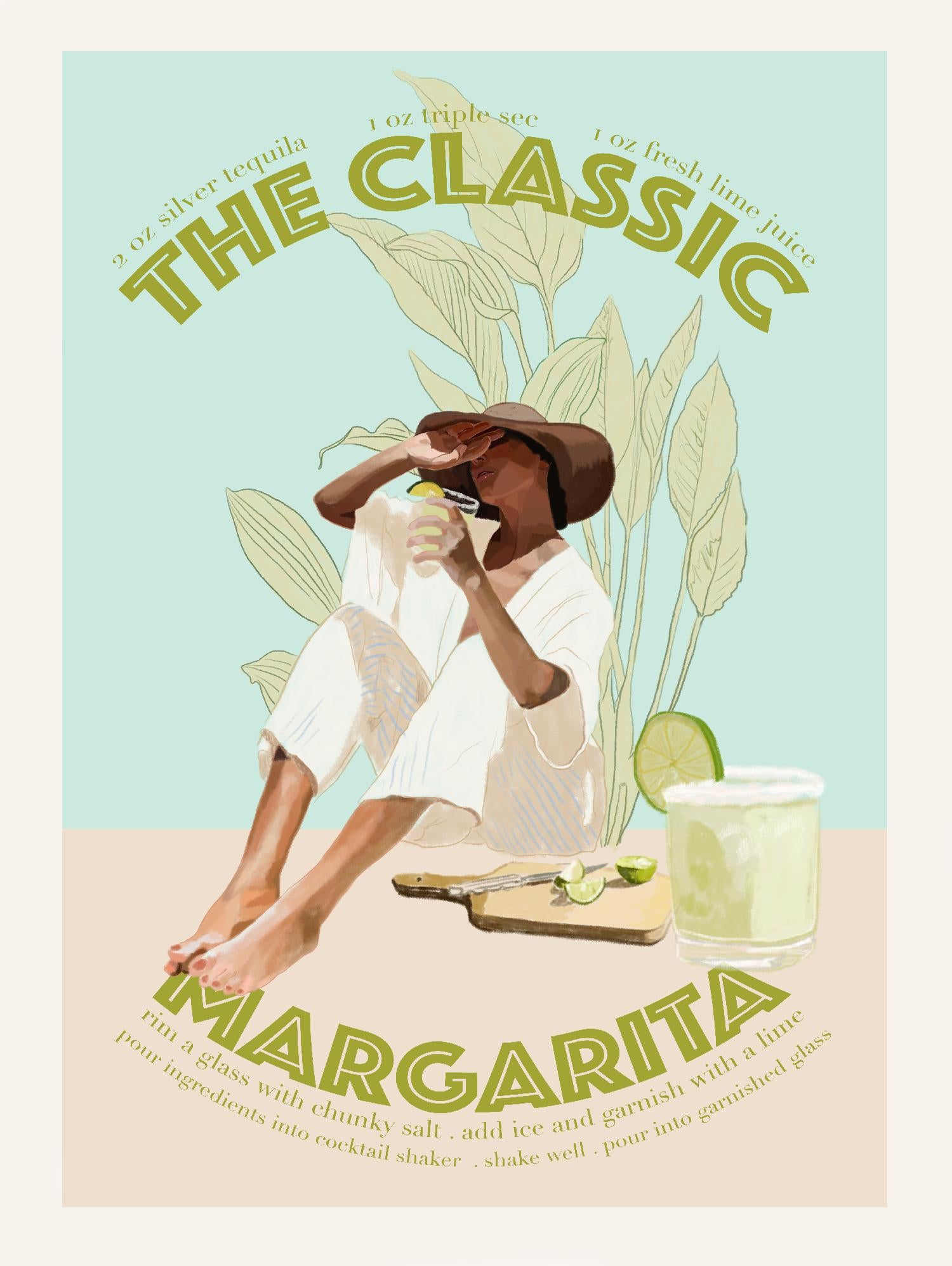 The Classic Margarita  by Jenny Liz  Rome on GIANT ART - mint figurative  cocktail
