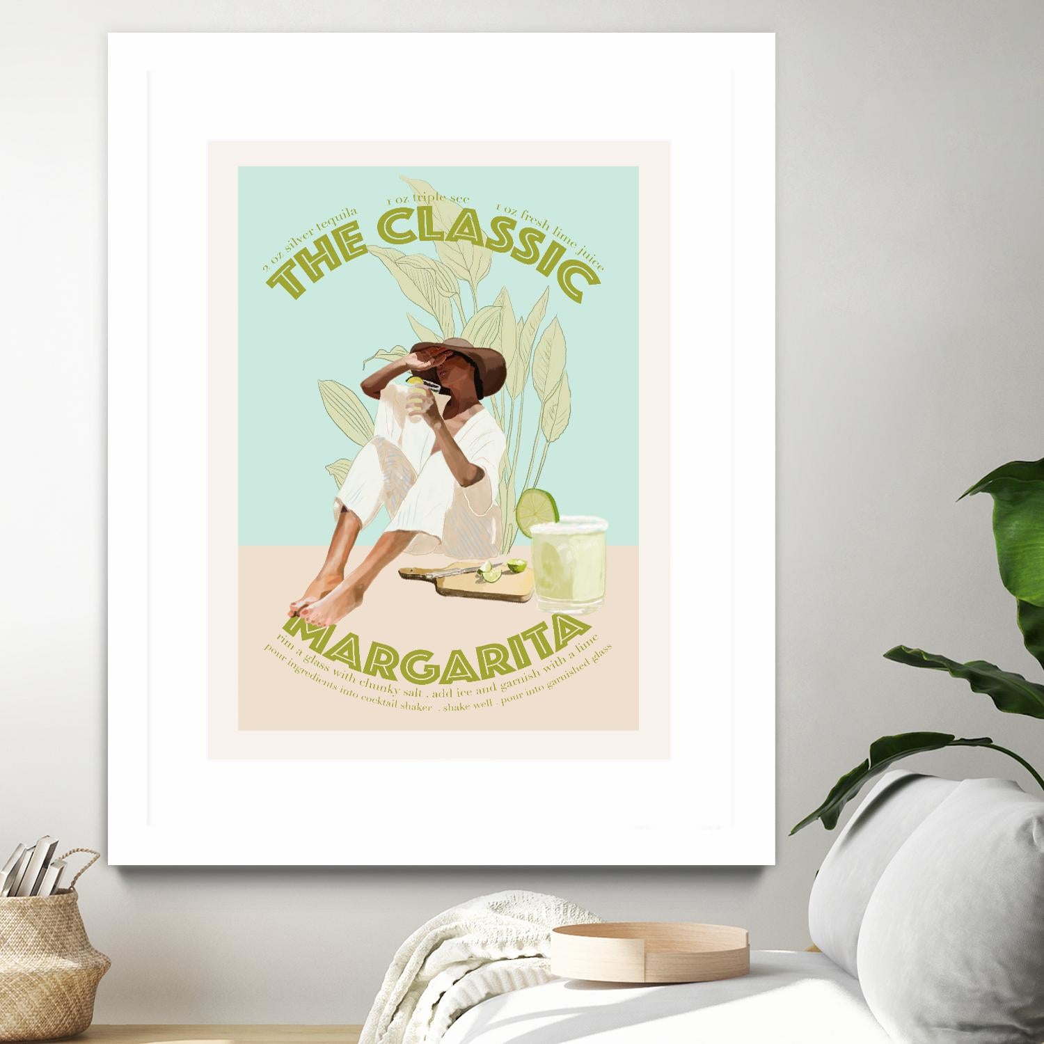 The Classic Margarita  by Jenny Liz  Rome on GIANT ART - mint figurative  cocktail