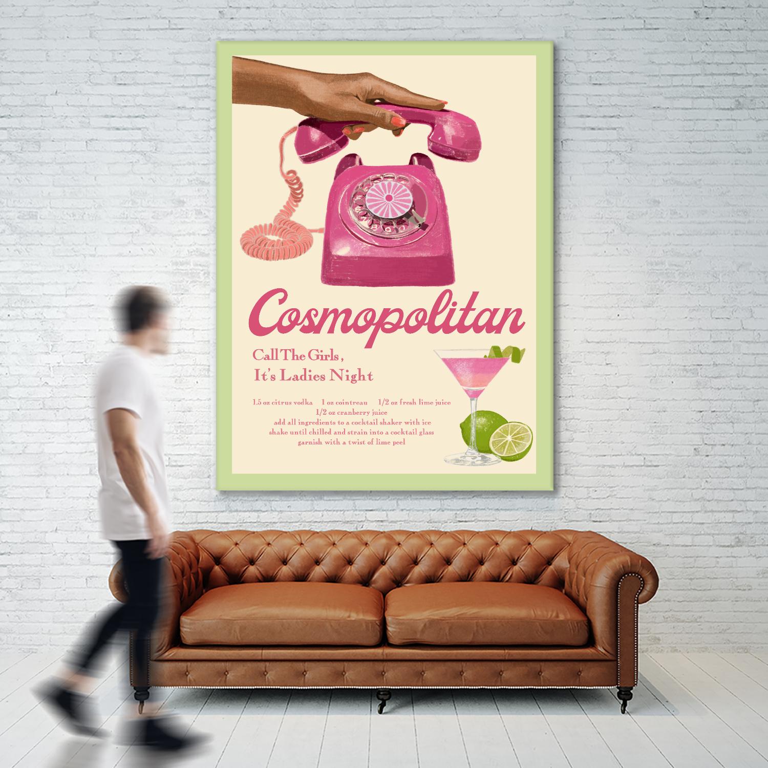 Cosmopolitan by Jenny Liz Rome on GIANT ART - pink typography drink