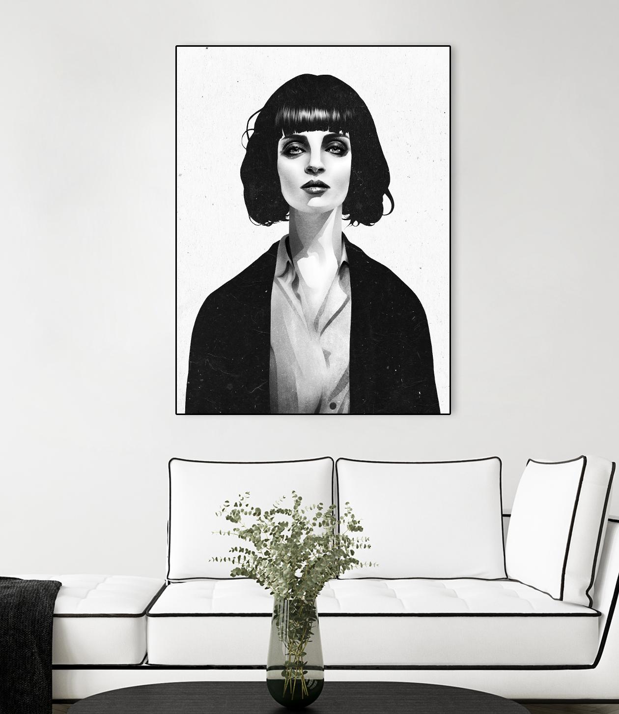 Mrs Mia Wallace by Ruben Ireland on GIANT ART - black men and women