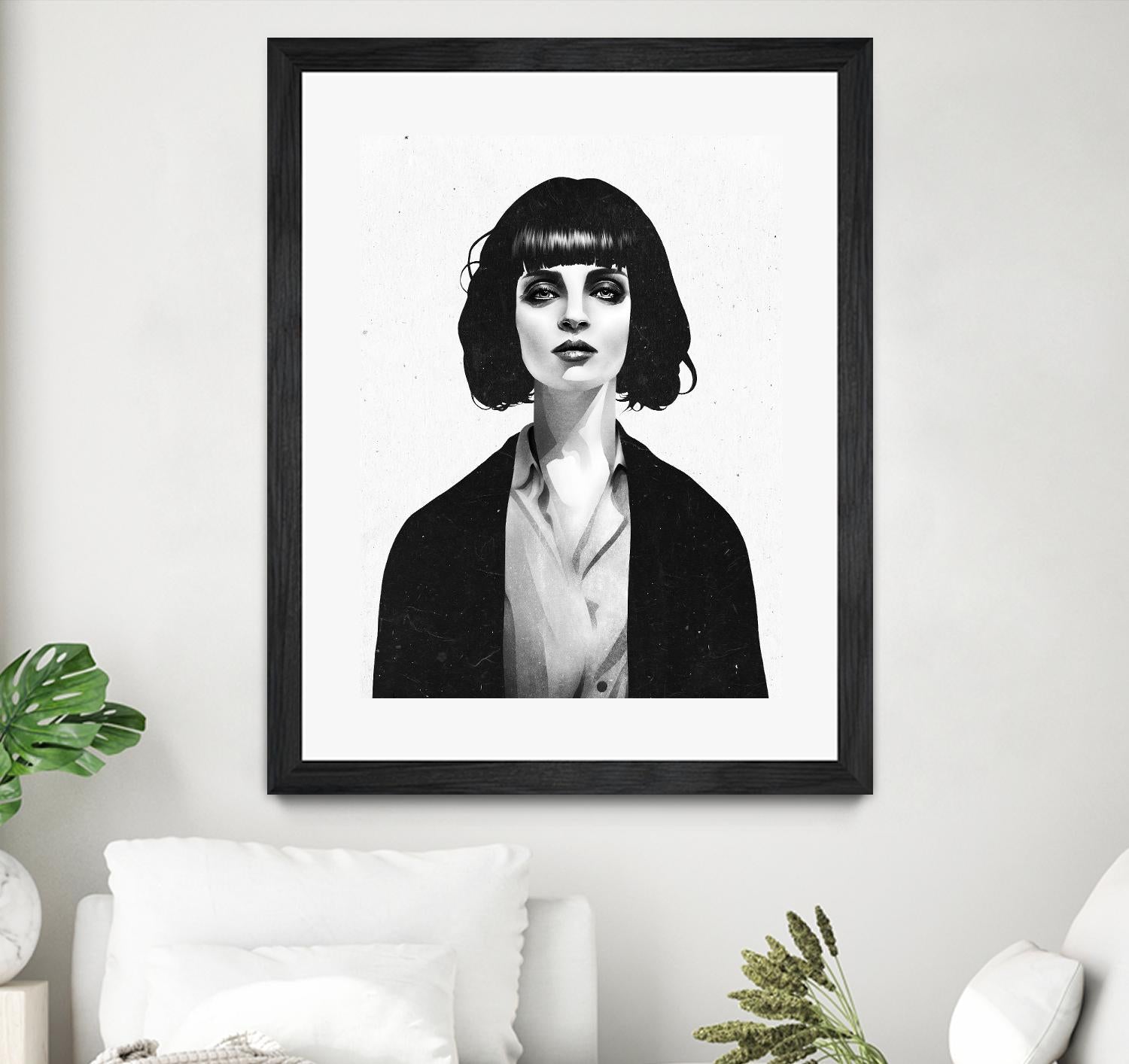Mrs Mia Wallace by Ruben Ireland on GIANT ART - black men and women