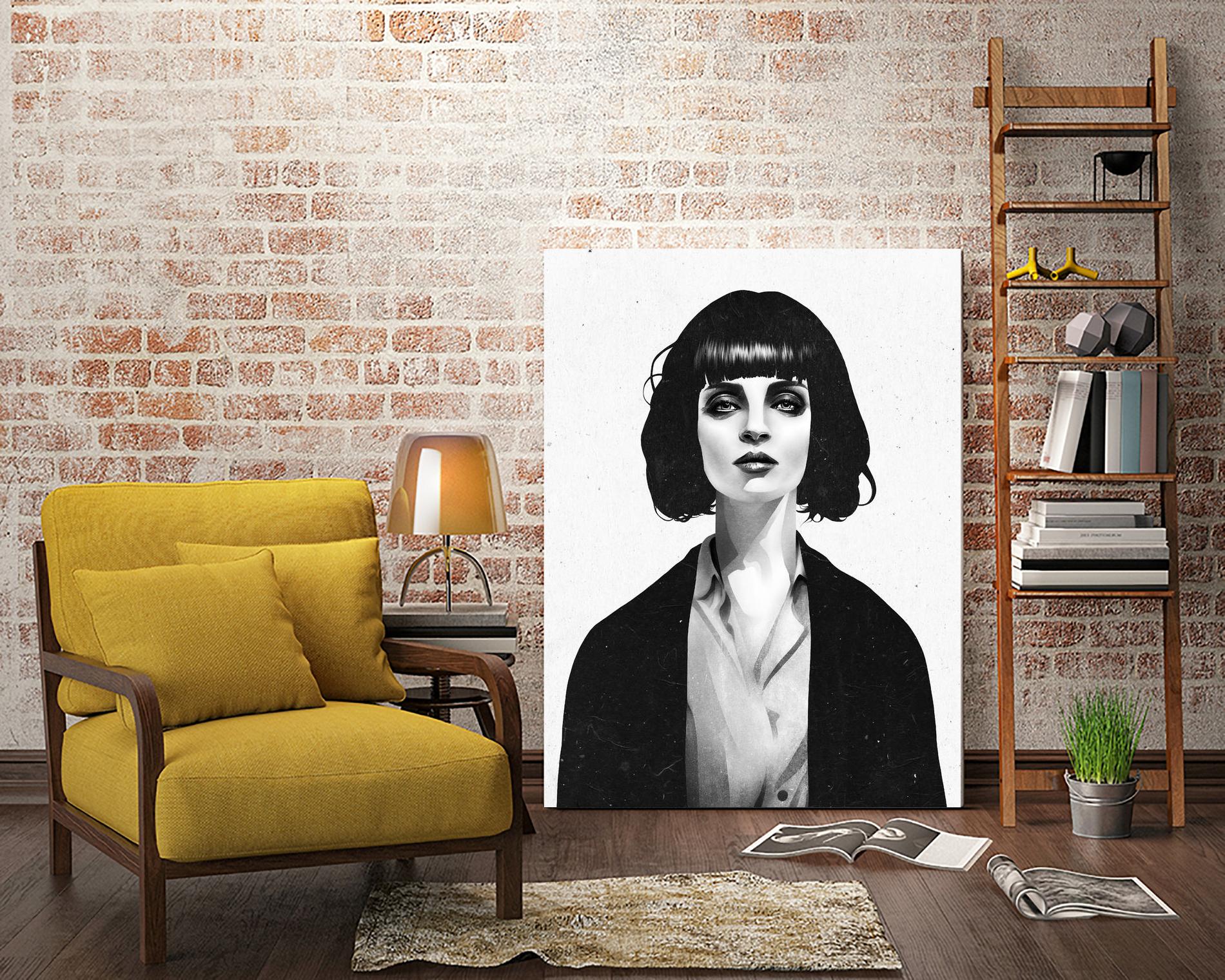Mrs Mia Wallace by Ruben Ireland on GIANT ART - black men and women