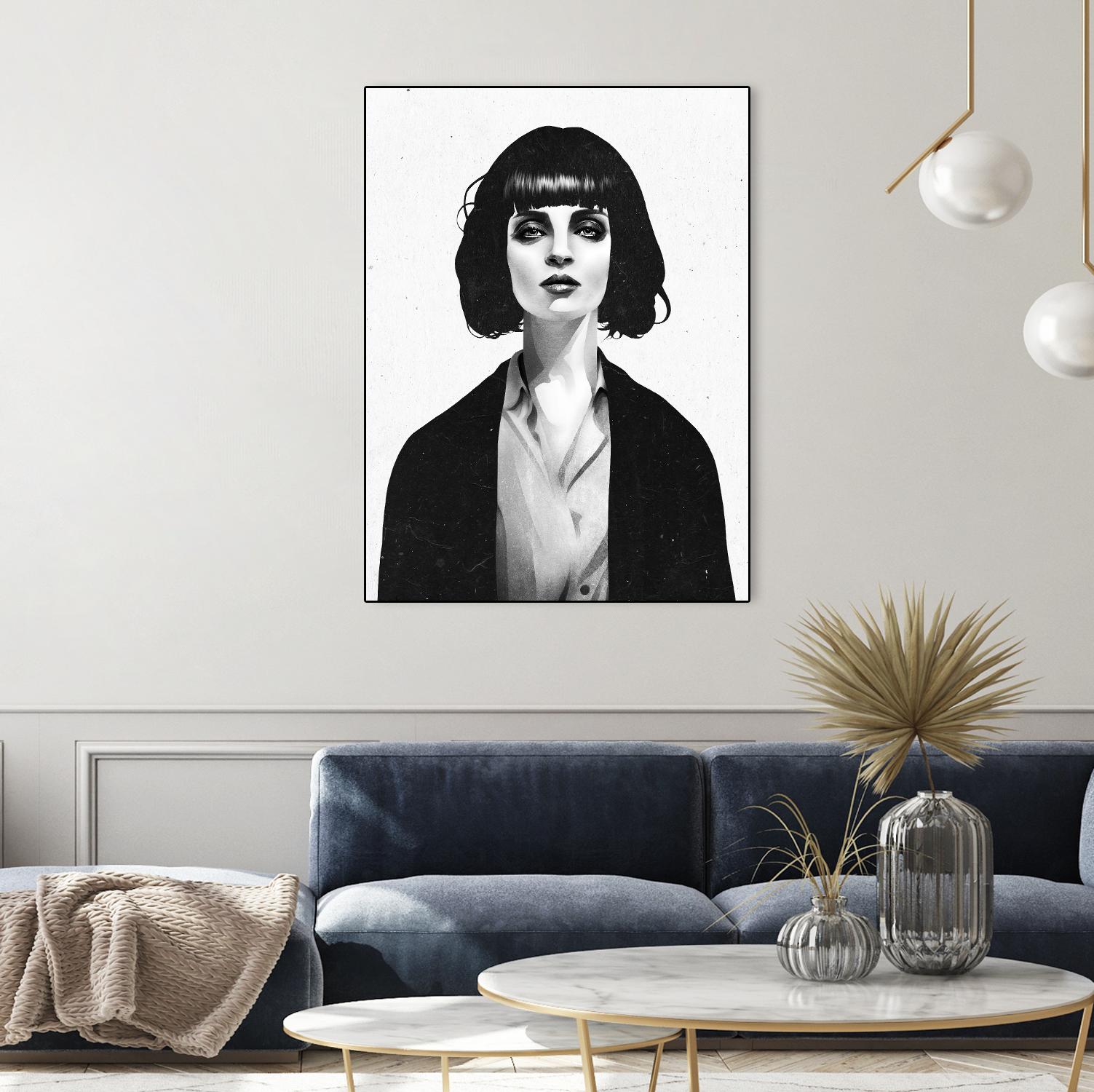 Mrs Mia Wallace by Ruben Ireland on GIANT ART - black men and women