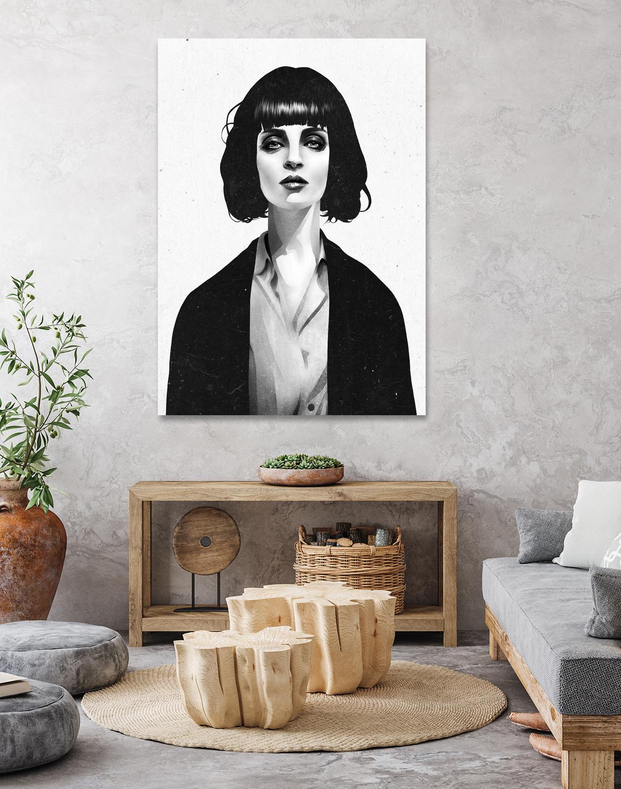 Mrs Mia Wallace by Ruben Ireland on GIANT ART - black men and women