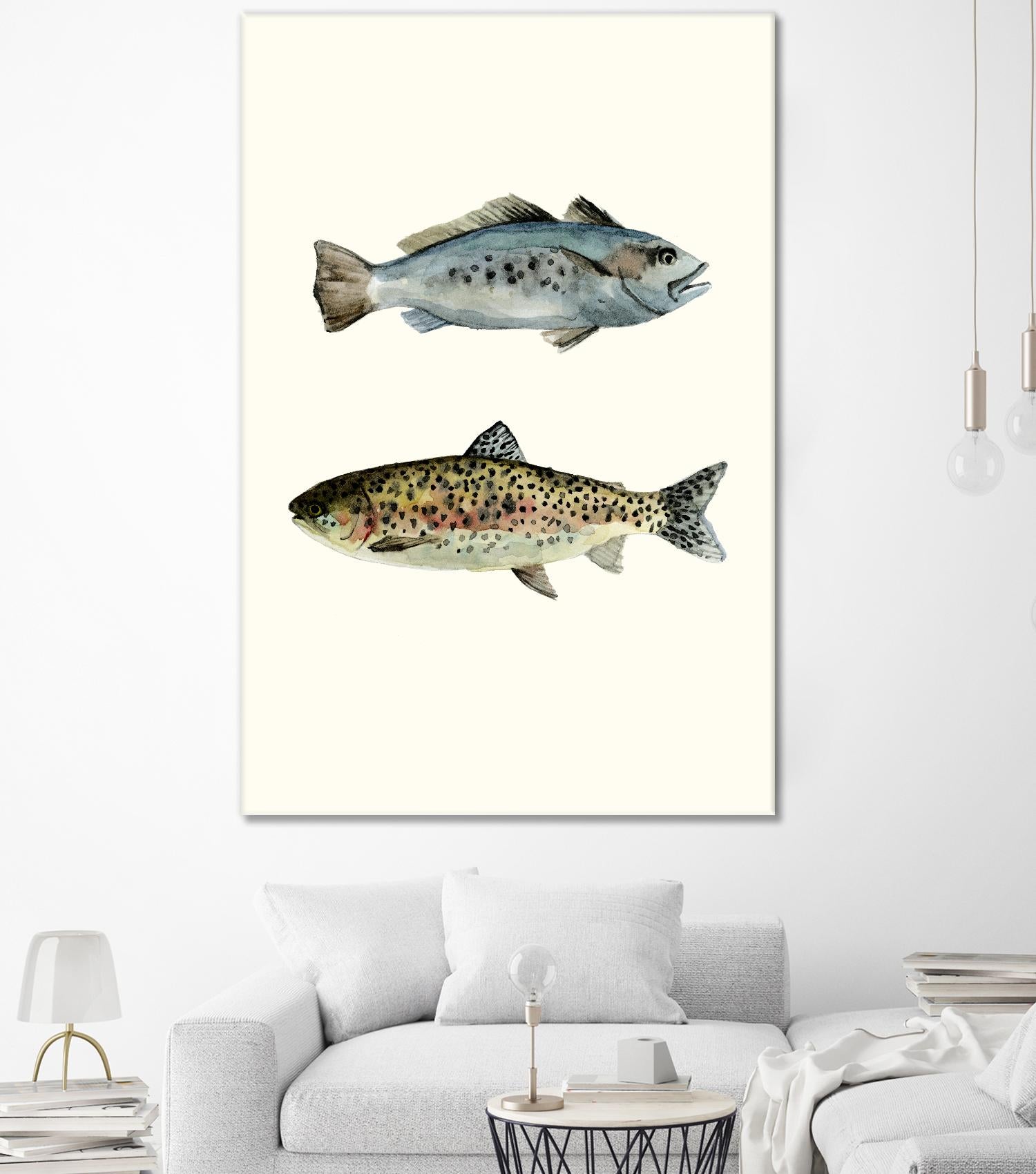 Fish Grouping 1 by Natasha Marie on GIANT ART - grey animals