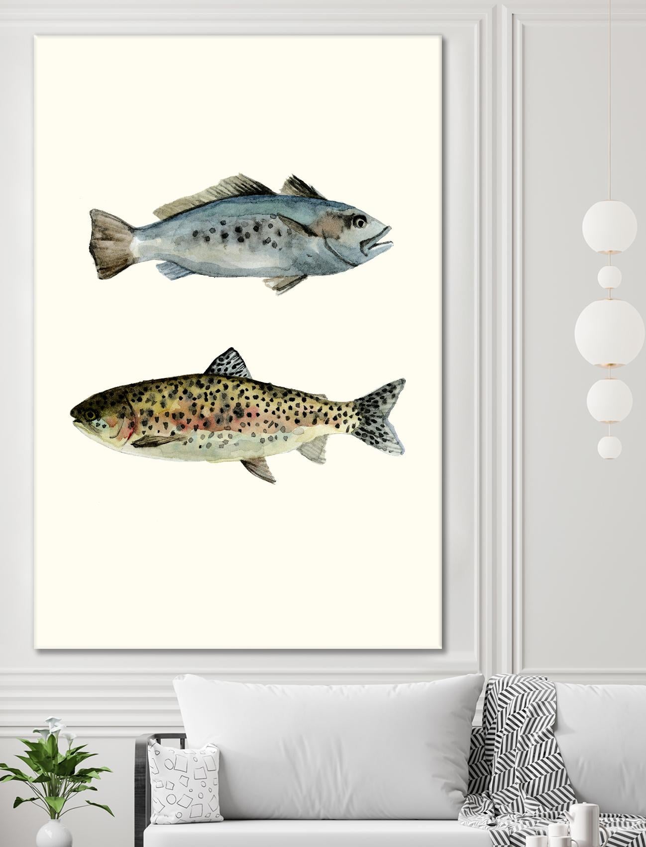 Fish Grouping 1 by Natasha Marie on GIANT ART - grey animals