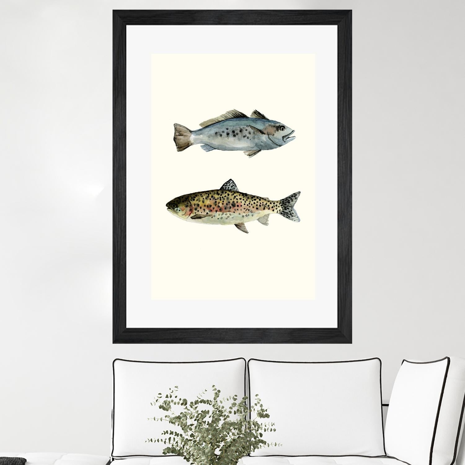 Fish Grouping 1 by Natasha Marie on GIANT ART - grey animals