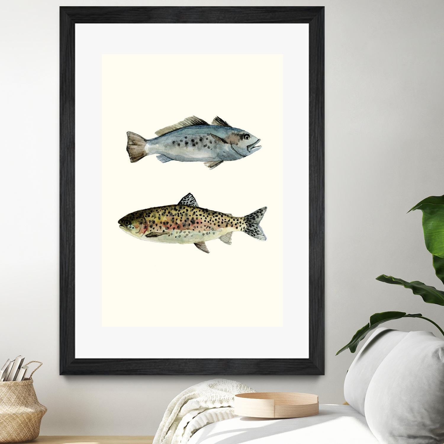 Fish Grouping 1 by Natasha Marie on GIANT ART - grey animals