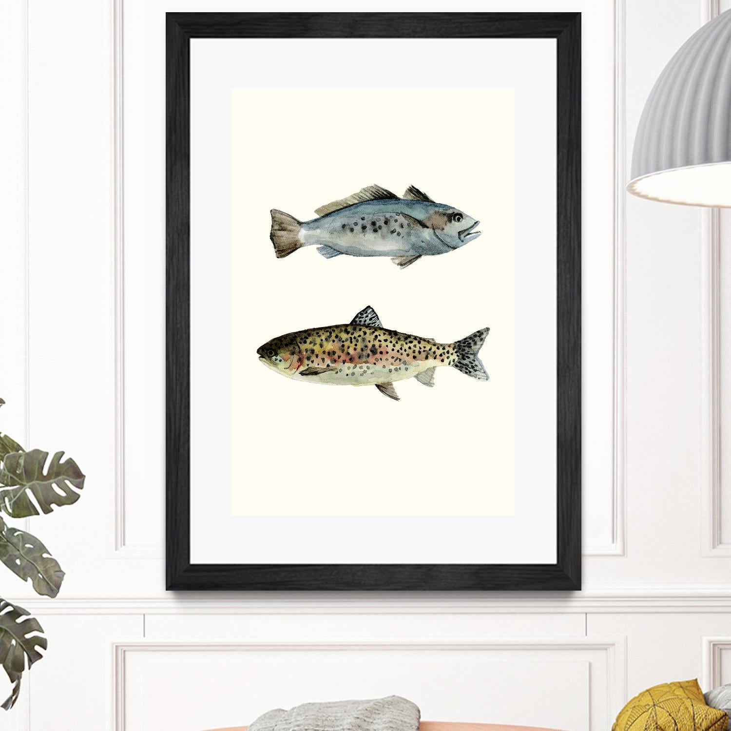 Fish Grouping 1 by Natasha Marie on GIANT ART - grey animals