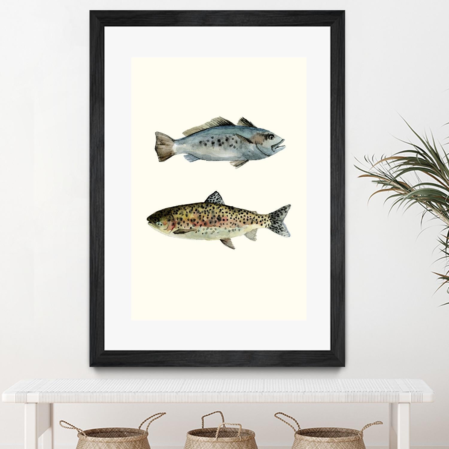 Fish Grouping 1 by Natasha Marie on GIANT ART - grey animals