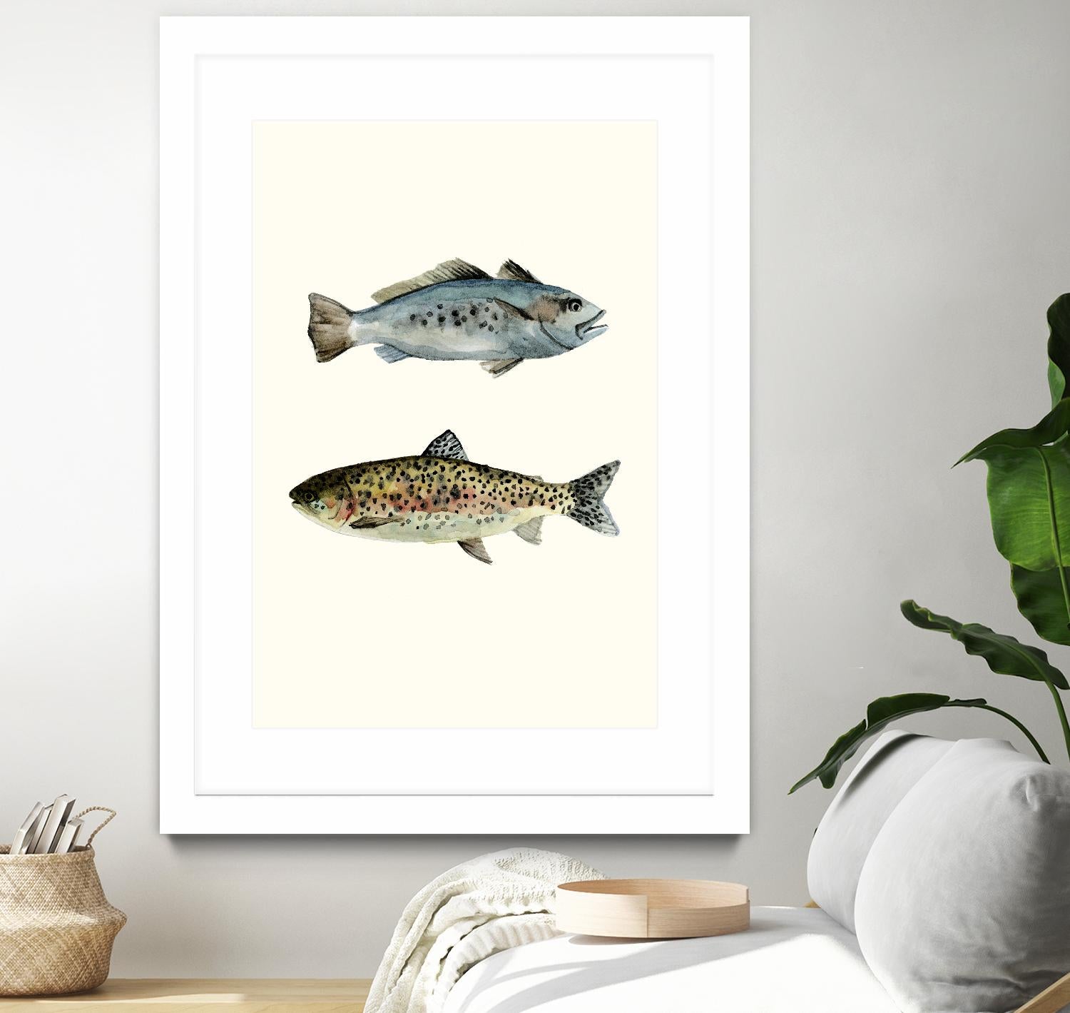 Fish Grouping 1 by Natasha Marie on GIANT ART - grey animals