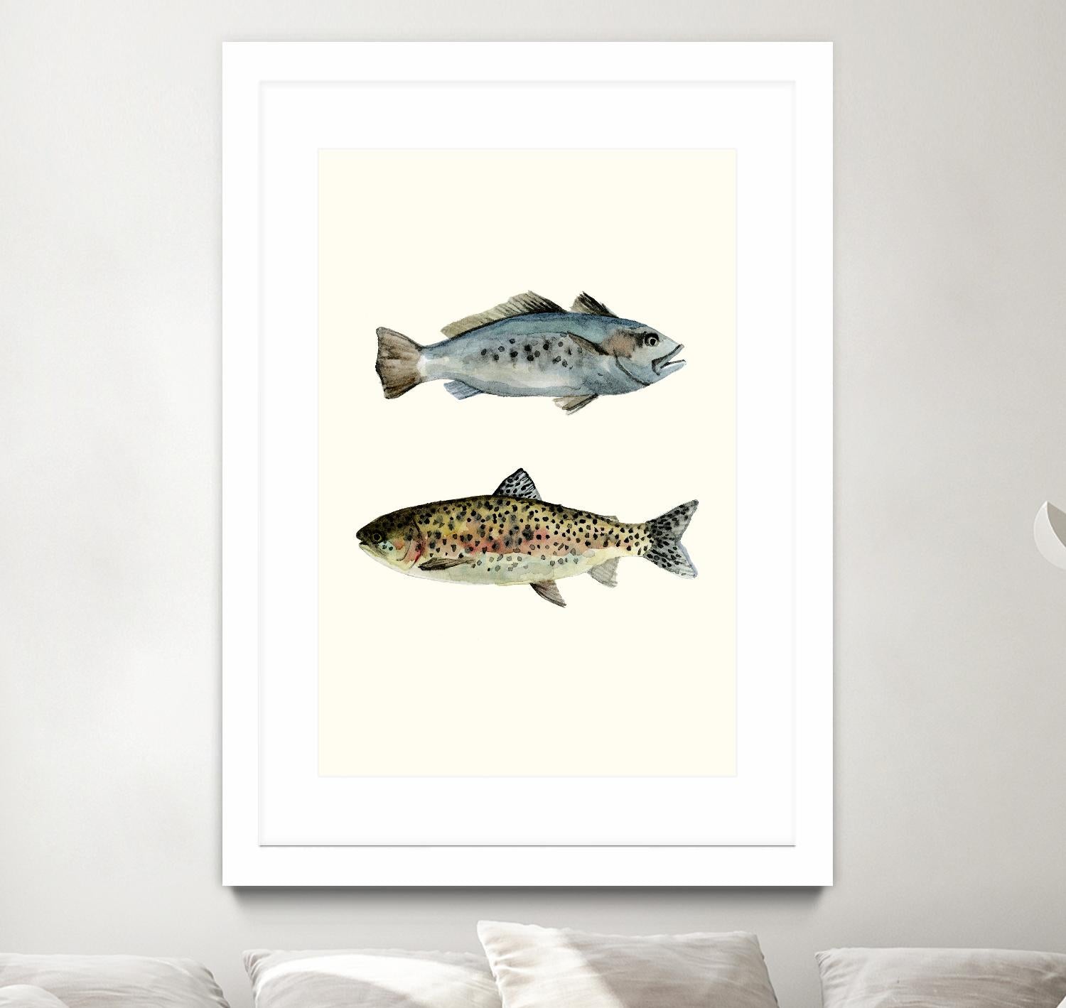 Fish Grouping 1 by Natasha Marie on GIANT ART - grey animals
