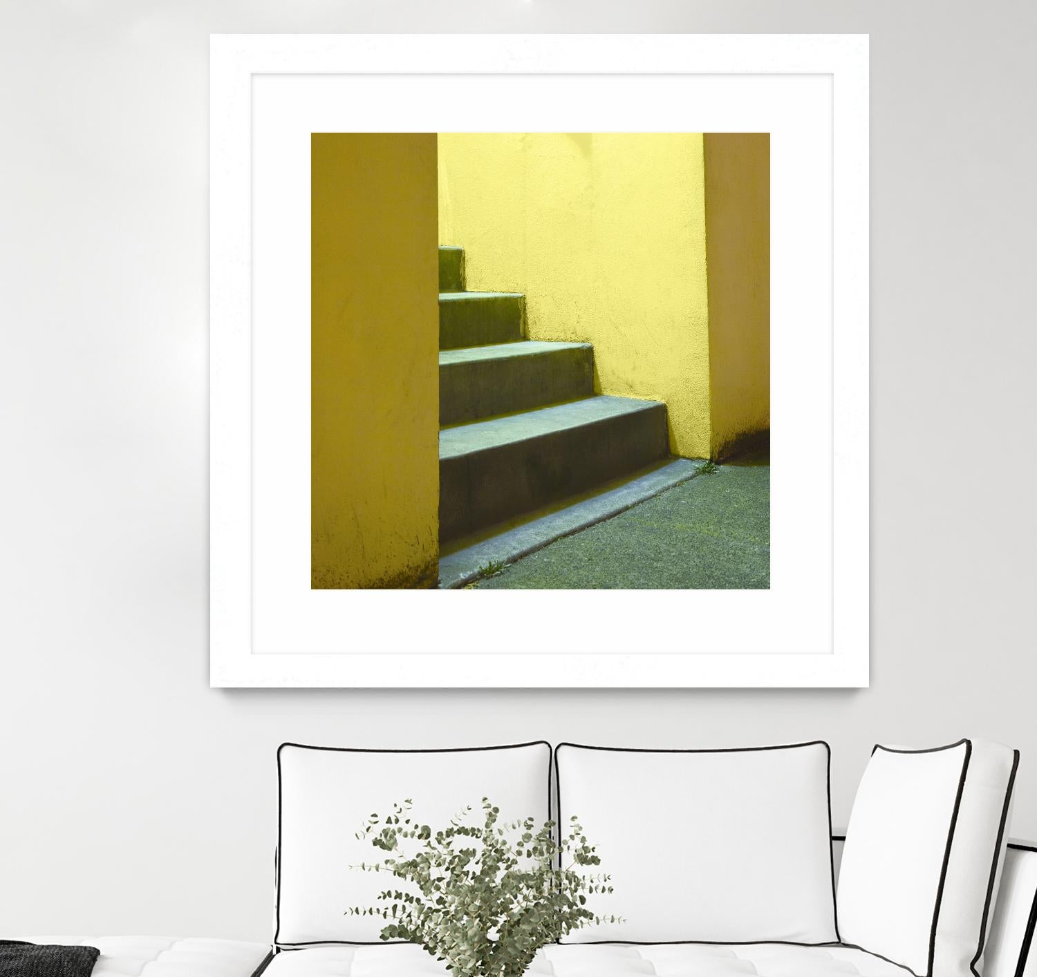 Yellow Stairway-recolor by Acer Images on GIANT ART - orange photo art