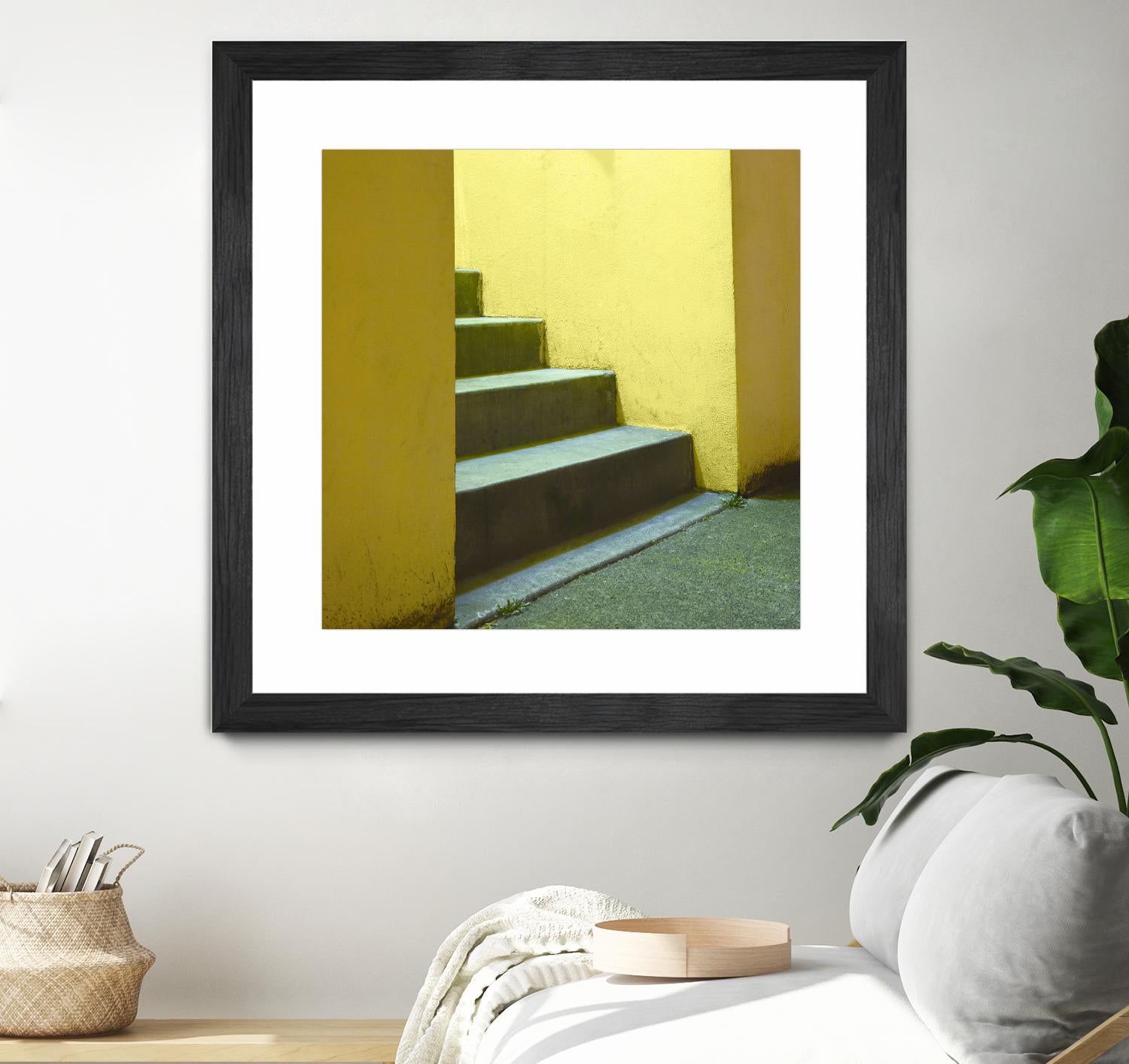 Yellow Stairway-recolor by Acer Images on GIANT ART - orange photo art