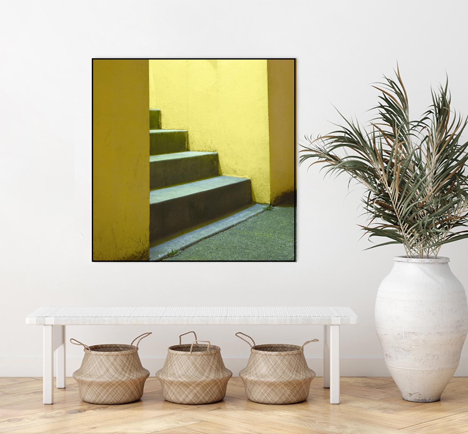 Yellow Stairway-recolor by Acer Images on GIANT ART - orange photo art