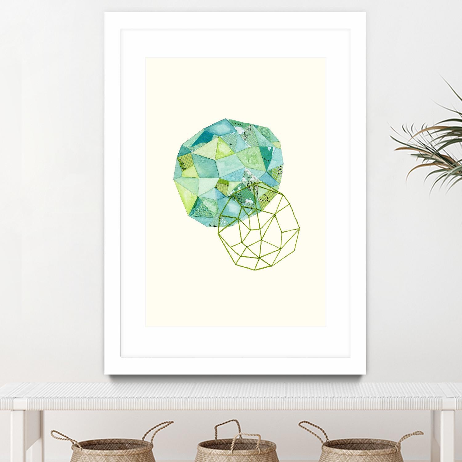 Embroidered Prism Collage 3 by Natasha Marie on GIANT ART - blue contemporary