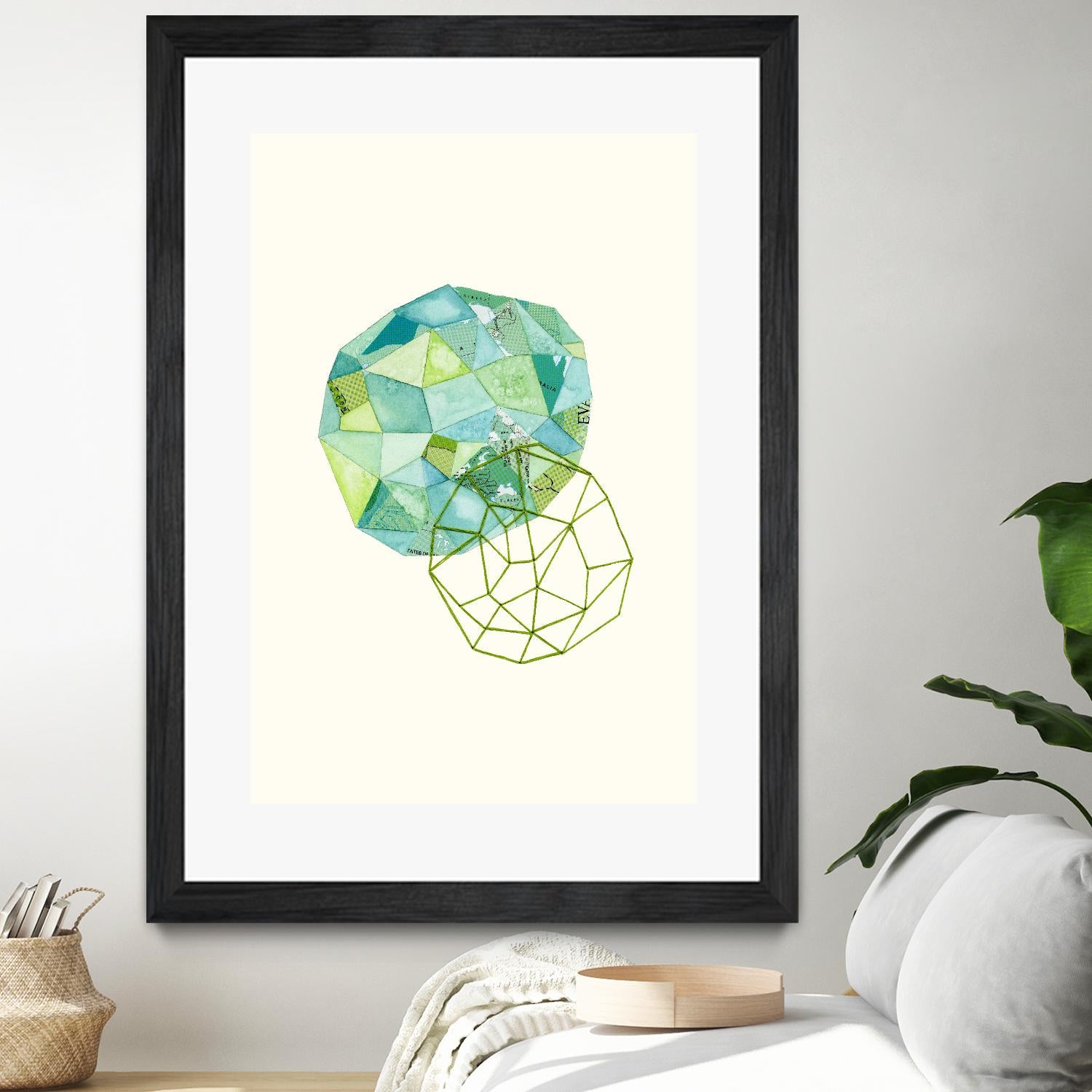 Embroidered Prism Collage 3 by Natasha Marie on GIANT ART - blue contemporary