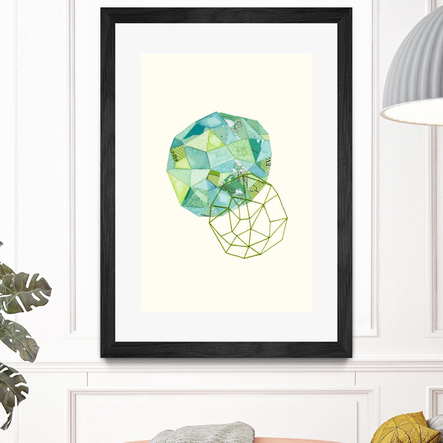 Embroidered Prism Collage 3 by Natasha Marie on GIANT ART - blue contemporary