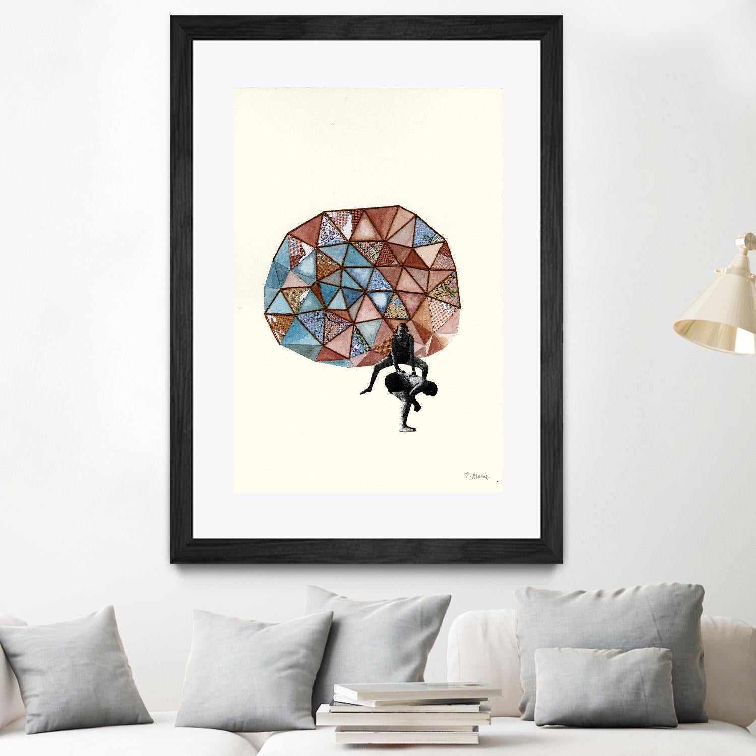 Embroidered Prism Collage 4 by Natasha Marie on GIANT ART - orange contemporary