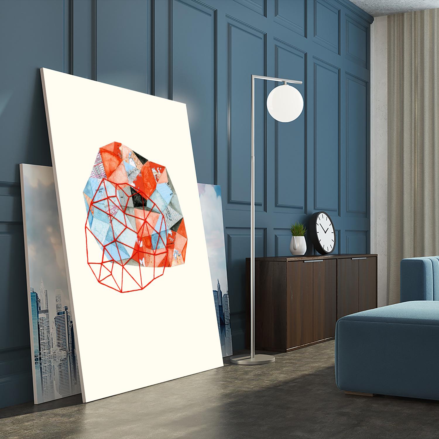 Embroidered Prism Collage 6 by Natasha Marie on GIANT ART - grey contemporary