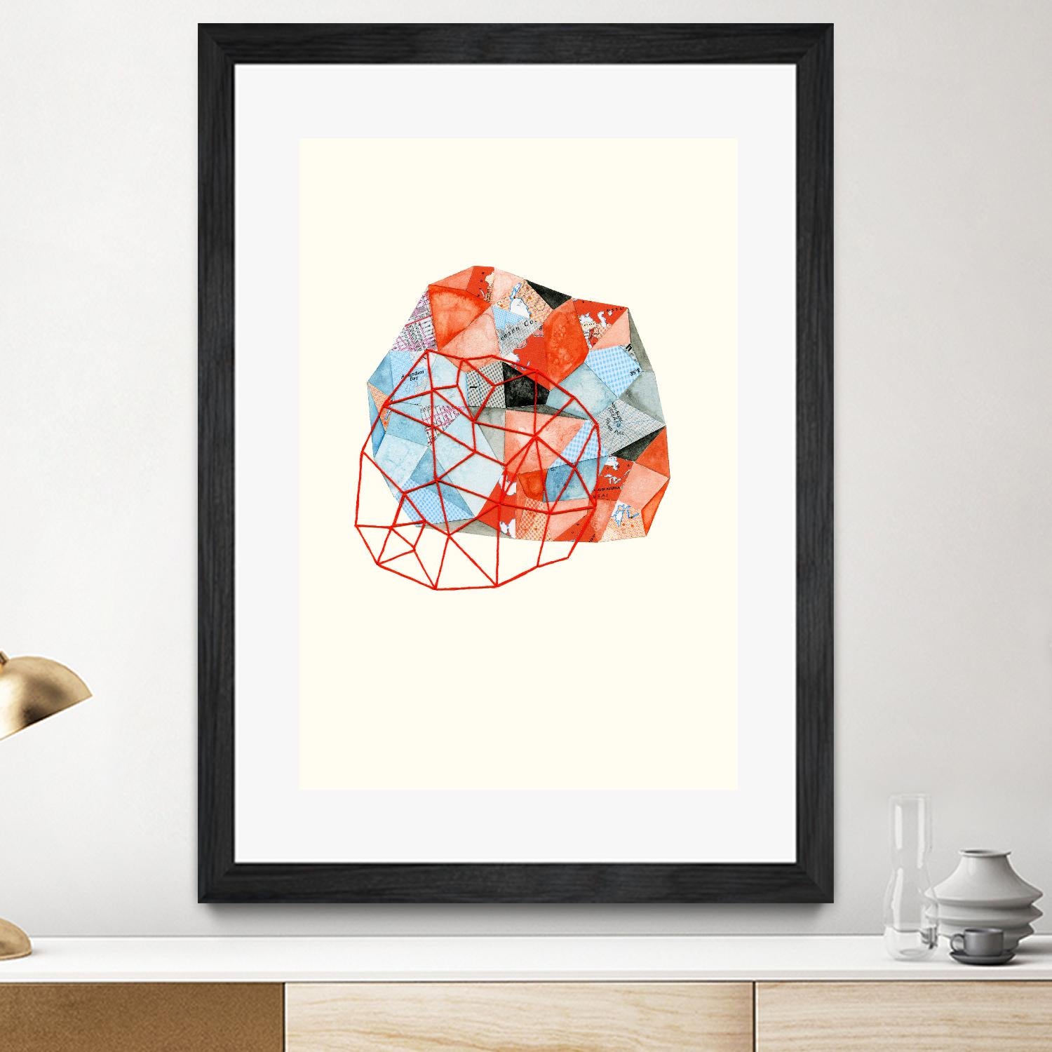 Embroidered Prism Collage 6 by Natasha Marie on GIANT ART - grey contemporary