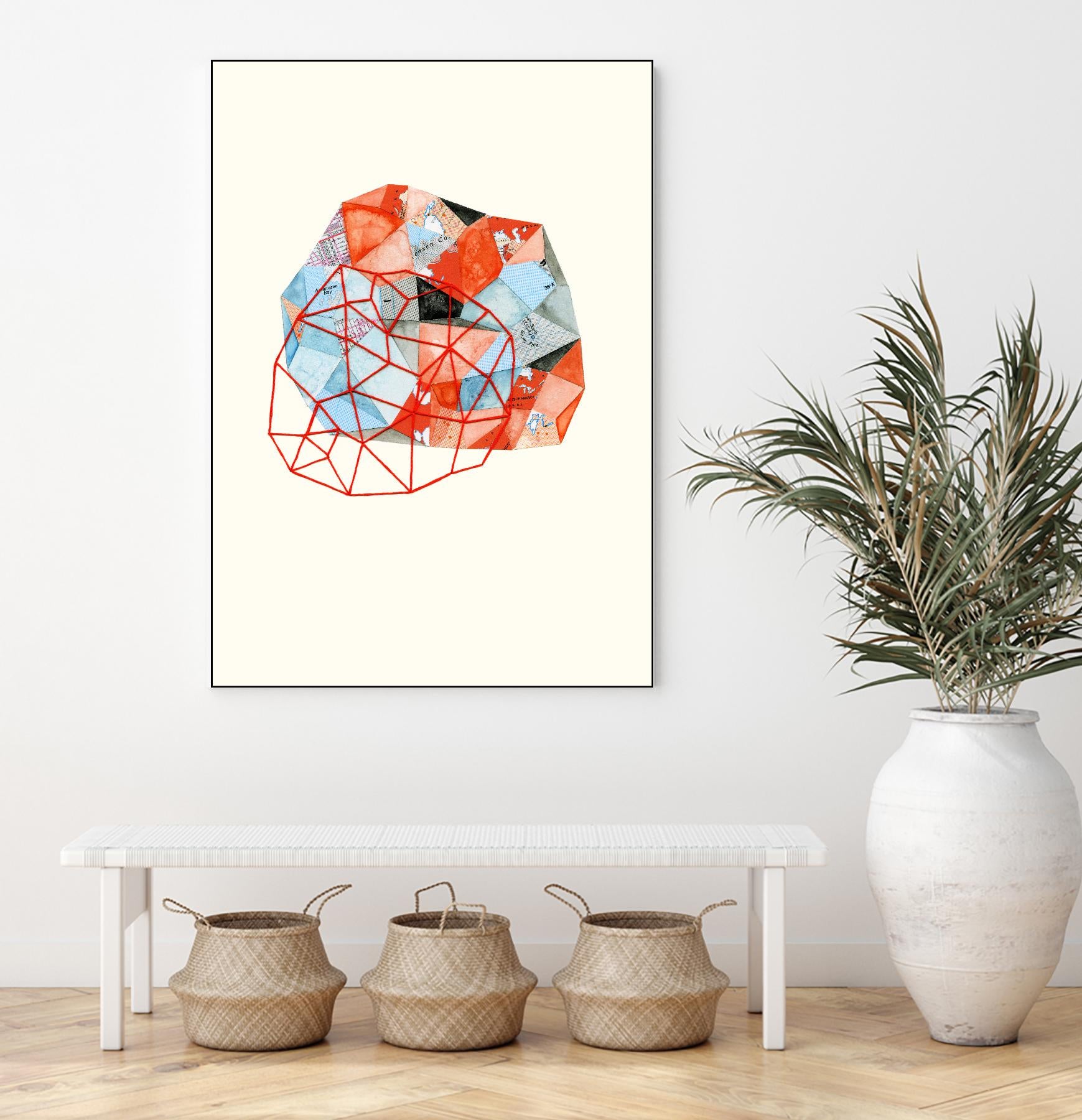 Embroidered Prism Collage 6 by Natasha Marie on GIANT ART - grey contemporary