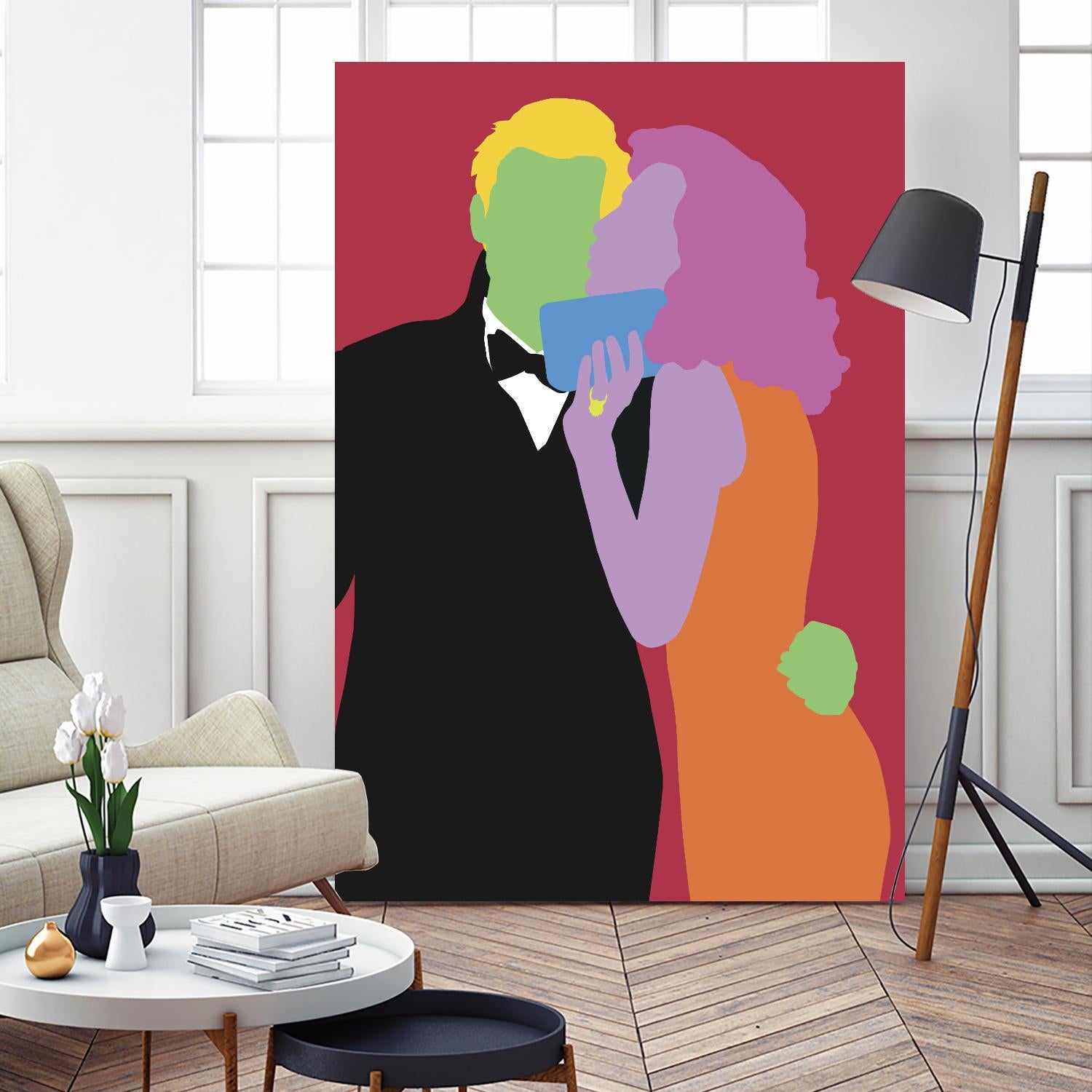 Kiss 1 by Eric Scheib on GIANT ART - orange contemporary
