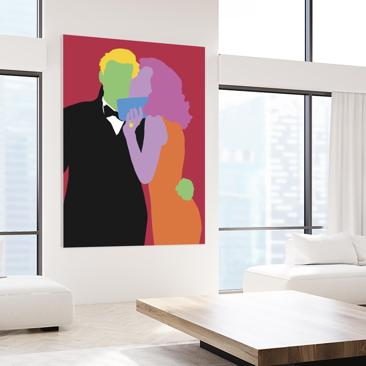 Kiss 1 by Eric Scheib on GIANT ART - orange contemporary