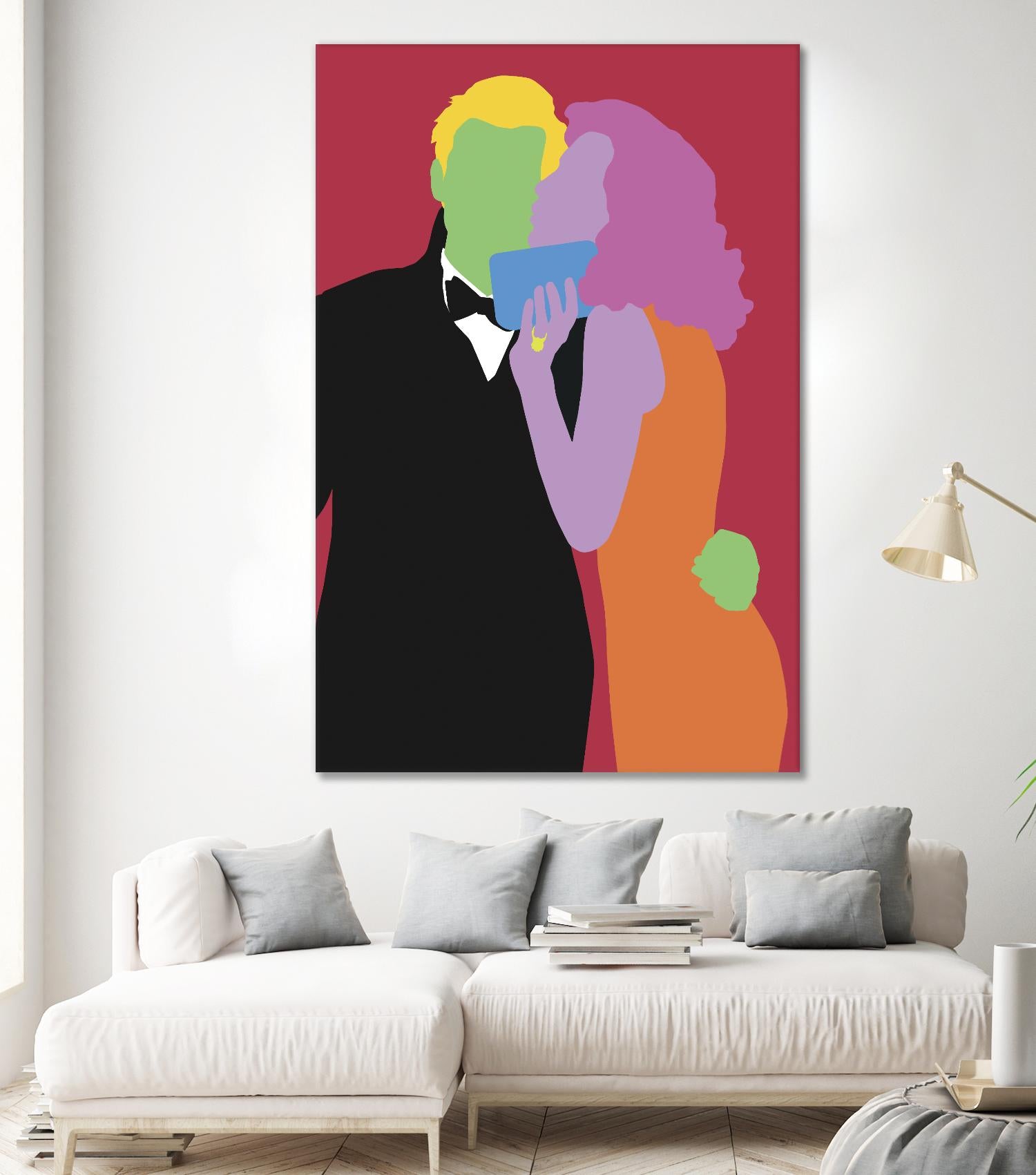 Kiss 1 by Eric Scheib on GIANT ART - orange contemporary