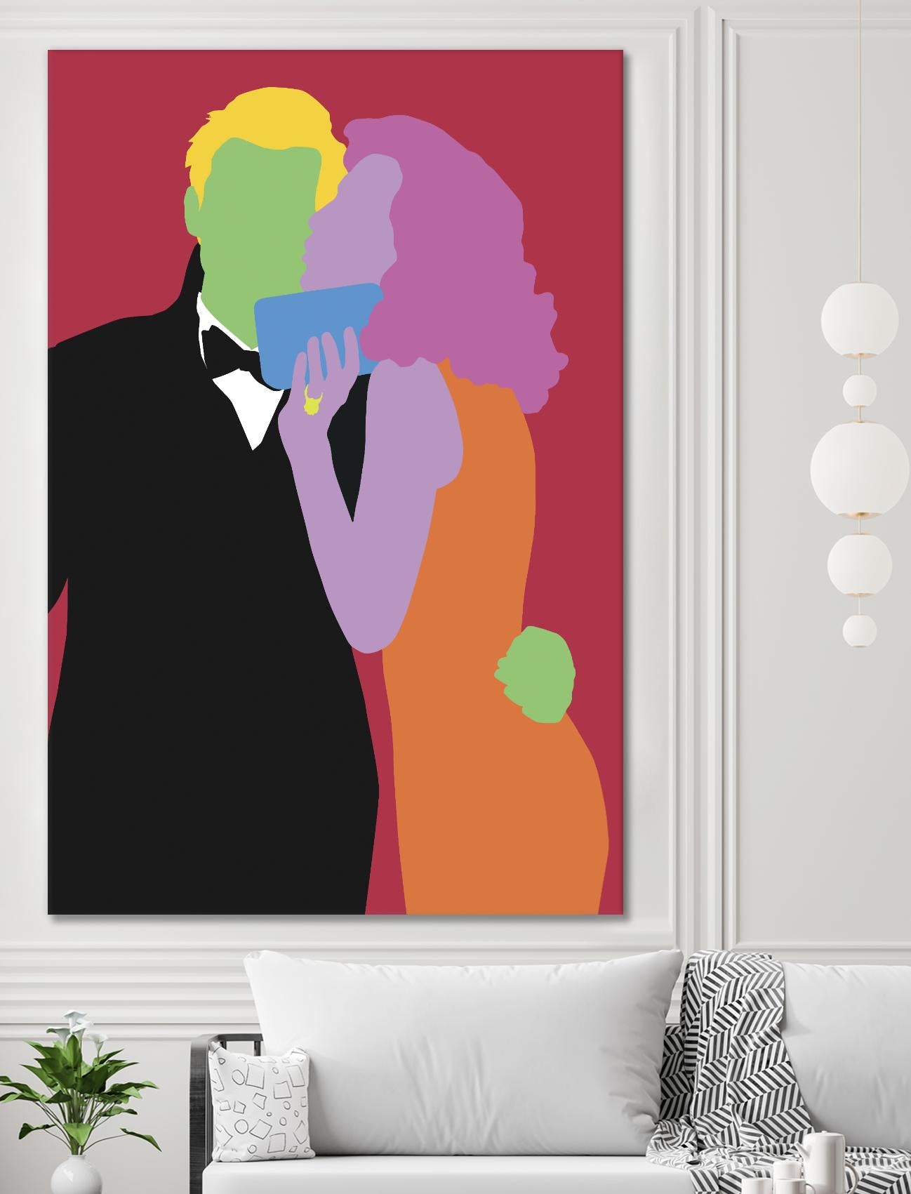 Kiss 1 by Eric Scheib on GIANT ART - orange contemporary