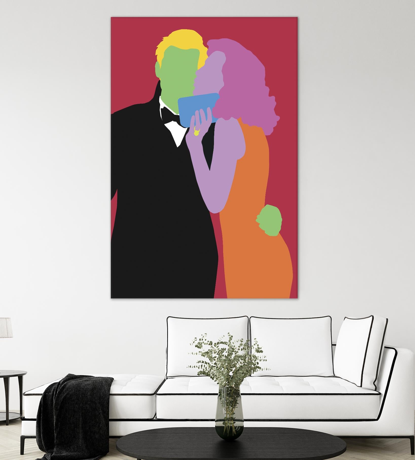 Kiss 1 by Eric Scheib on GIANT ART - orange contemporary