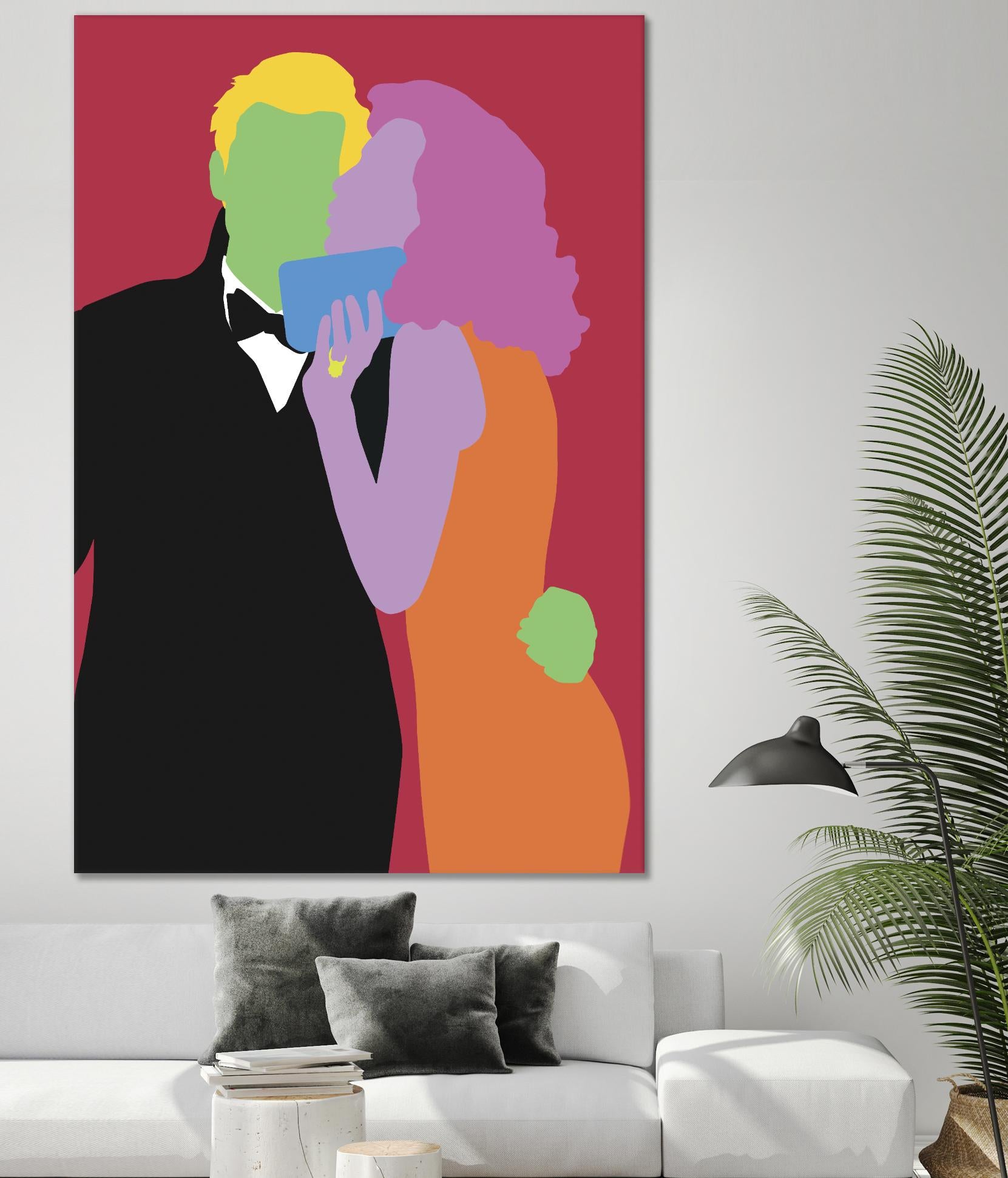 Kiss 1 by Eric Scheib on GIANT ART - orange contemporary