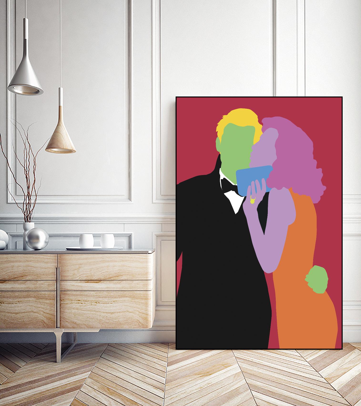 Kiss 1 by Eric Scheib on GIANT ART - orange contemporary