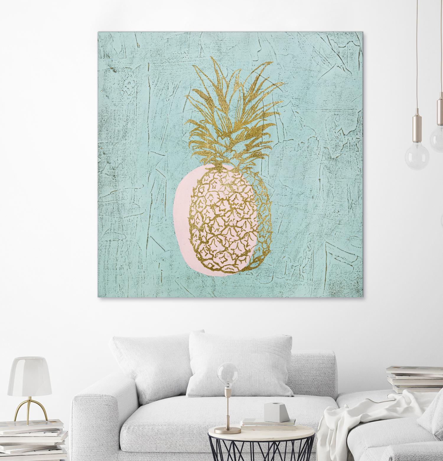 Golden Pineapple by Stefano Altamura on GIANT ART - gold still life